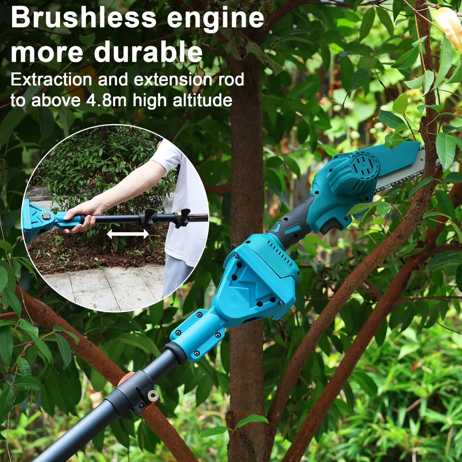 Compact Power Saw with Battery, 800W, Anti-Vibration Control - 21V-1Hp-A Model 007B6E