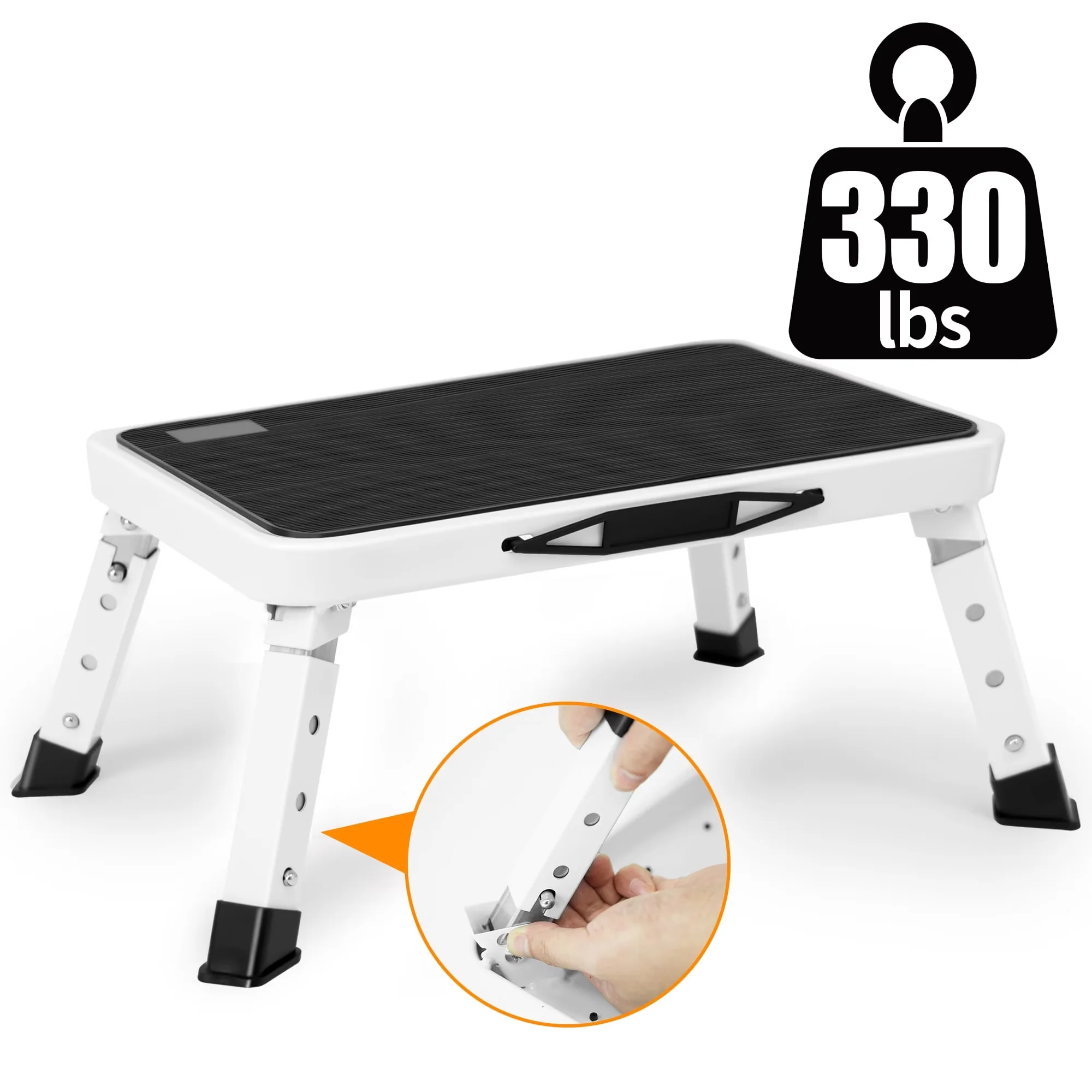 Stylish Ladders And Step Stool with Foldable, Non-Slip Platform, Height-Adjustable - Metal for Kitchen, Home Model 175955