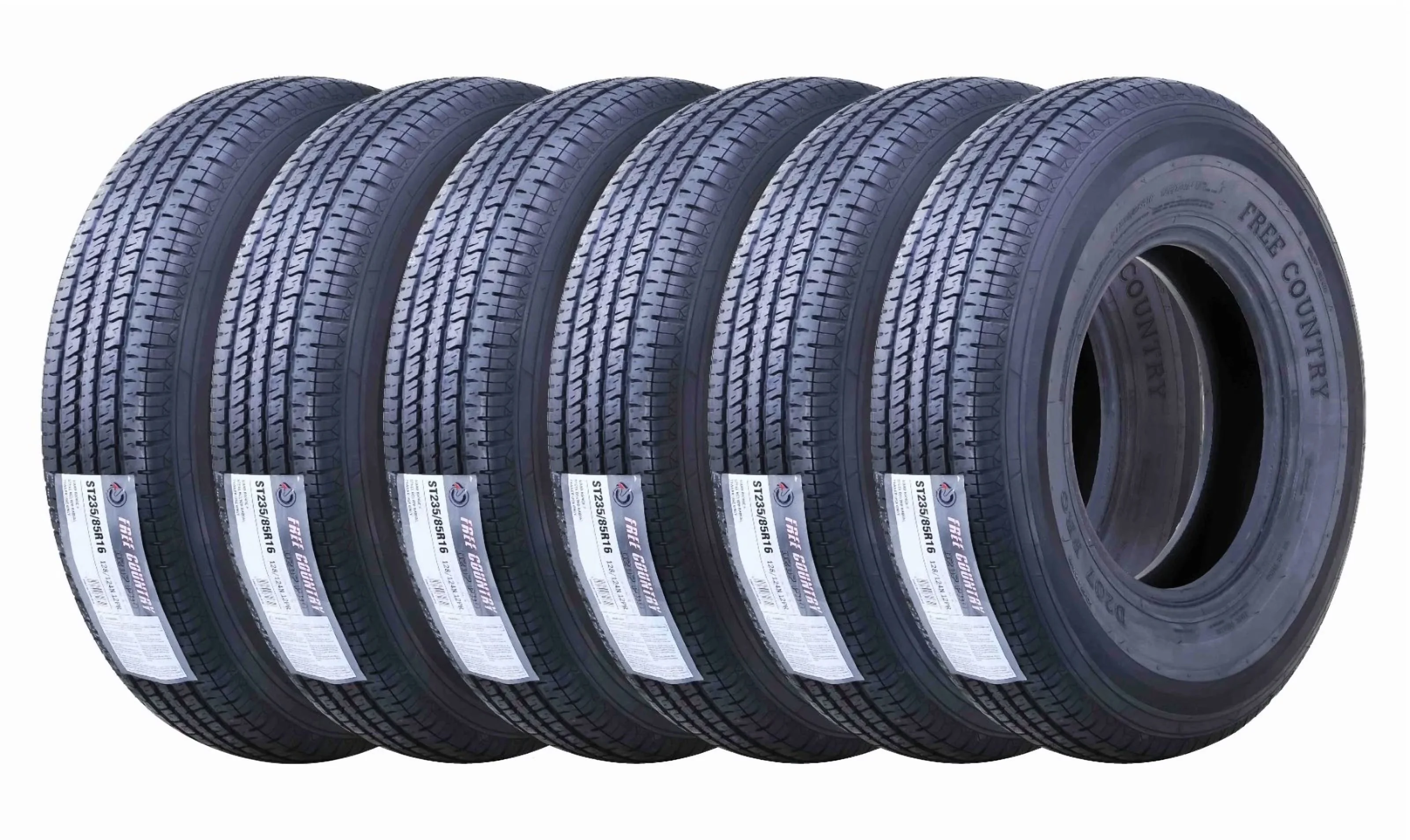Trailer Tire Reliable with Rim Width: 6.5“, Ply Rated: 12, Tread Depth: 0.28" - Model AFCAD2