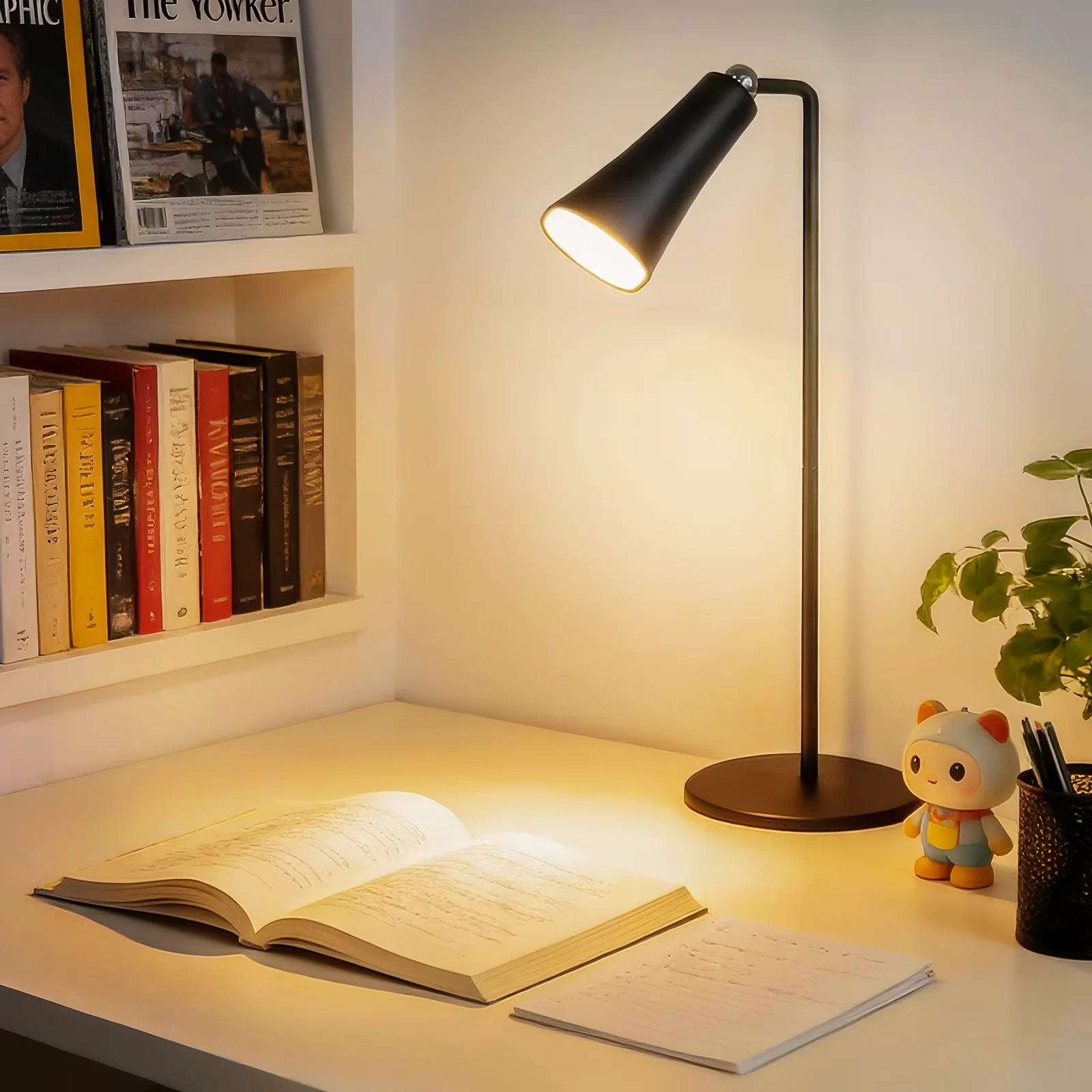 Premium Desk Lamp with LED, Battery, Lamp Body Material: ABS - Plastic Black Model 341893