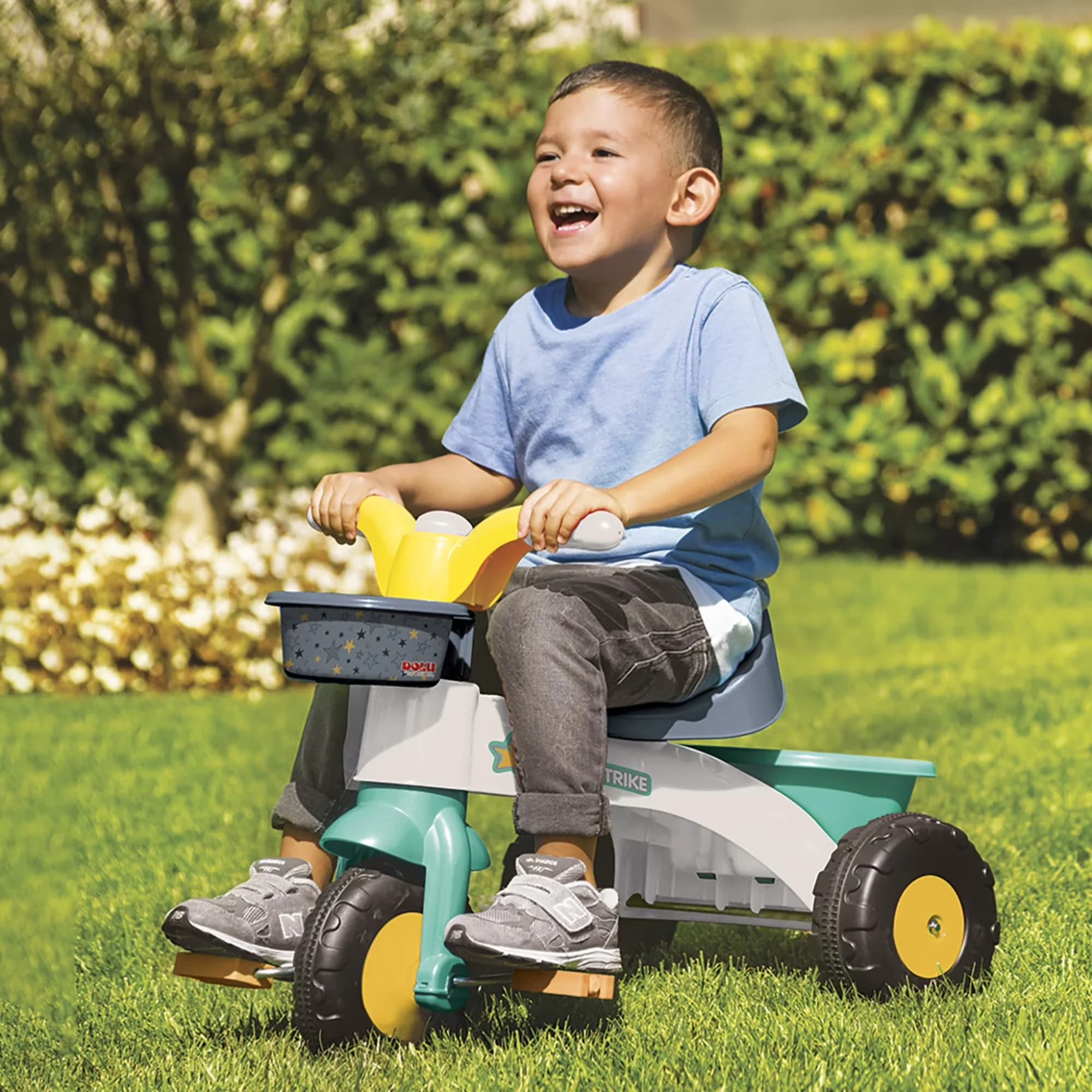 Premium Kids Bike with Ride-On Toy, Indoor & Outdoor Tricycle, : My First Trike: White - White Model EA1ACF