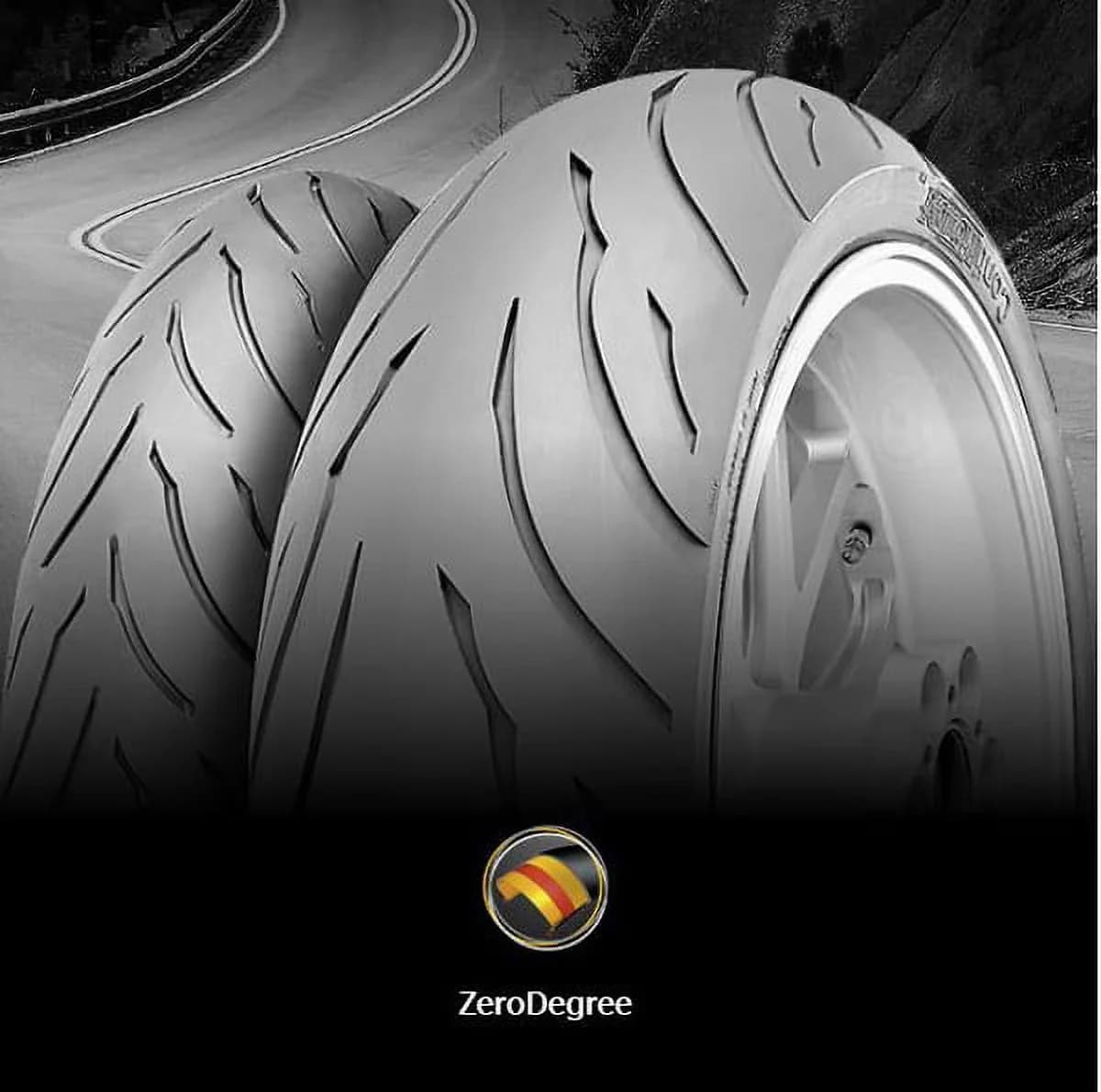 Motorcycle Tire Versatile with 120/ 55(W), TL Front - Black 60ZR17 - Quality Construction Model 7ED3A3