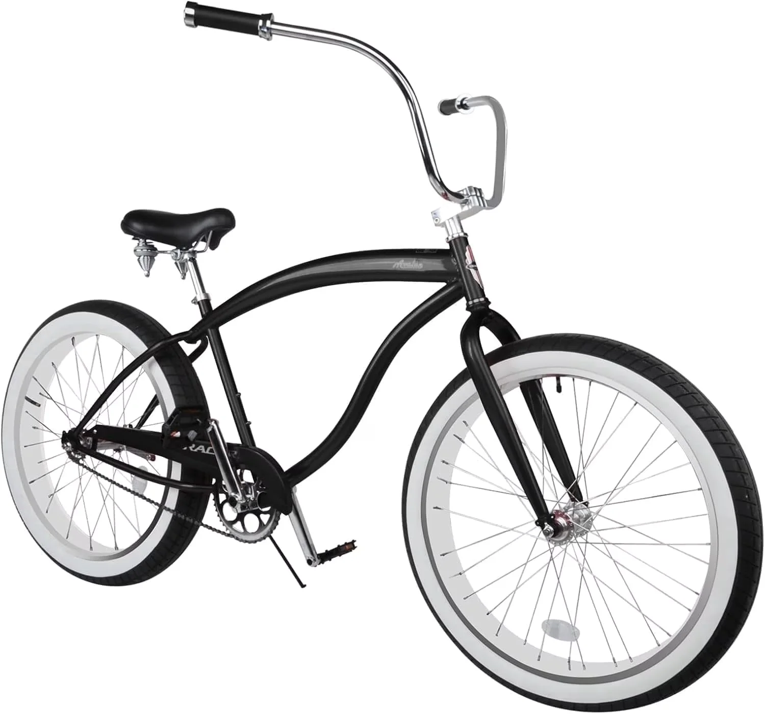 Premium Cruiser Bike with Adjustable Seat Height, Lightweight, Comfortable upright riding position - Black Model A0AFB1