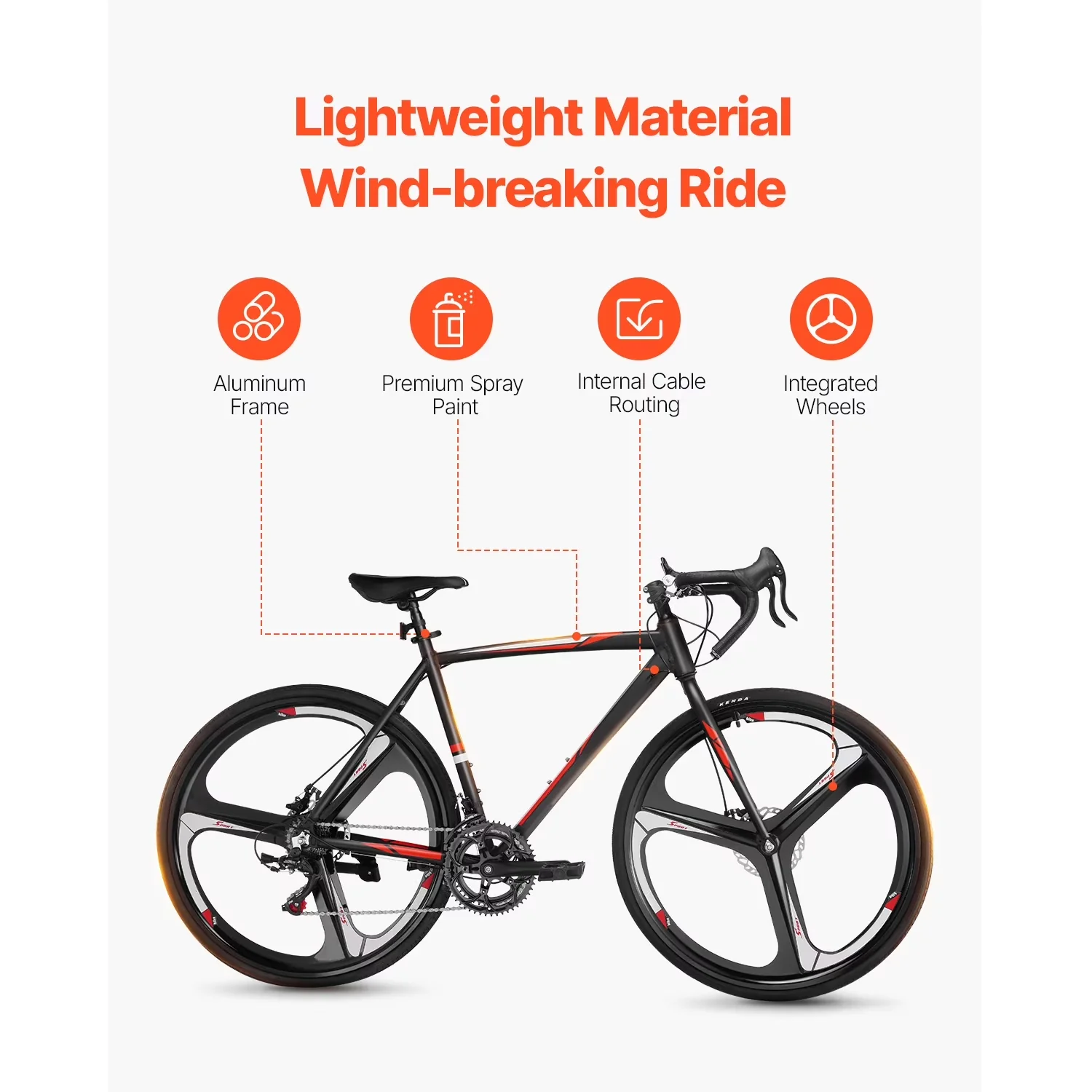 Classic Road Bike with Compact, Lightweight, 700C Wheels - Silver for General Purpose Model FAFCA5