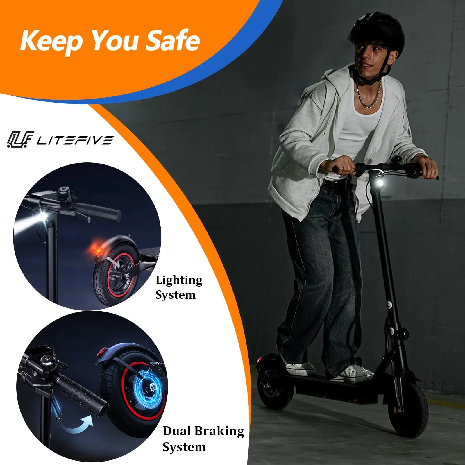 Versatile Scooter with 350W, Foldable, LF5 350W Electric - Alloy - Built to Last Model EEA698