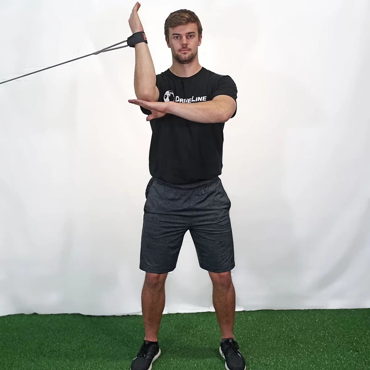 Compact Home Gym Accessory with Adjustable Straps, Padded wrist cuff for easy movement - Black Rubber Model 3D2B96