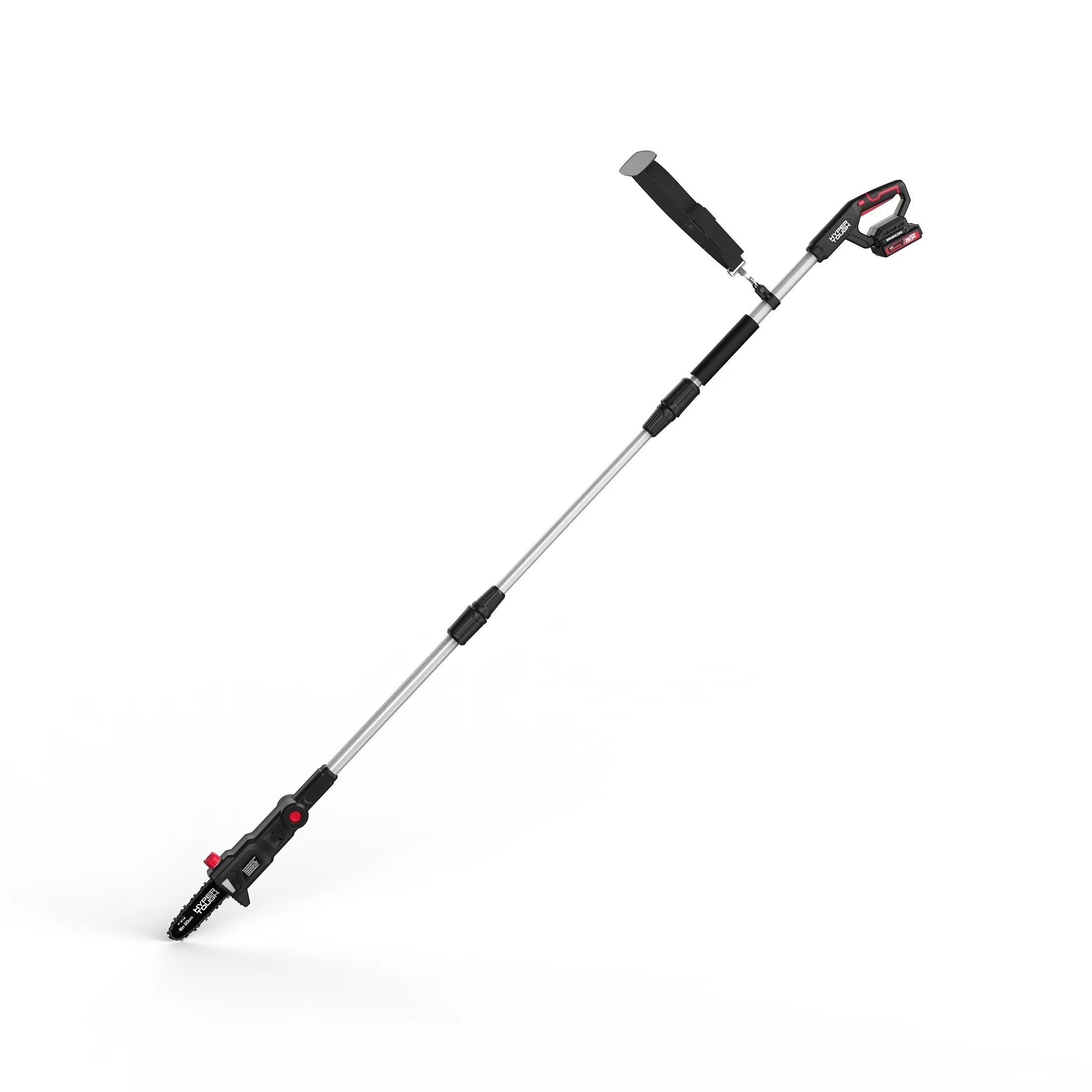 Durable Pole Saw with Battery, 20V, Tool-Less Chain Tensioning - Black Model 33FA37