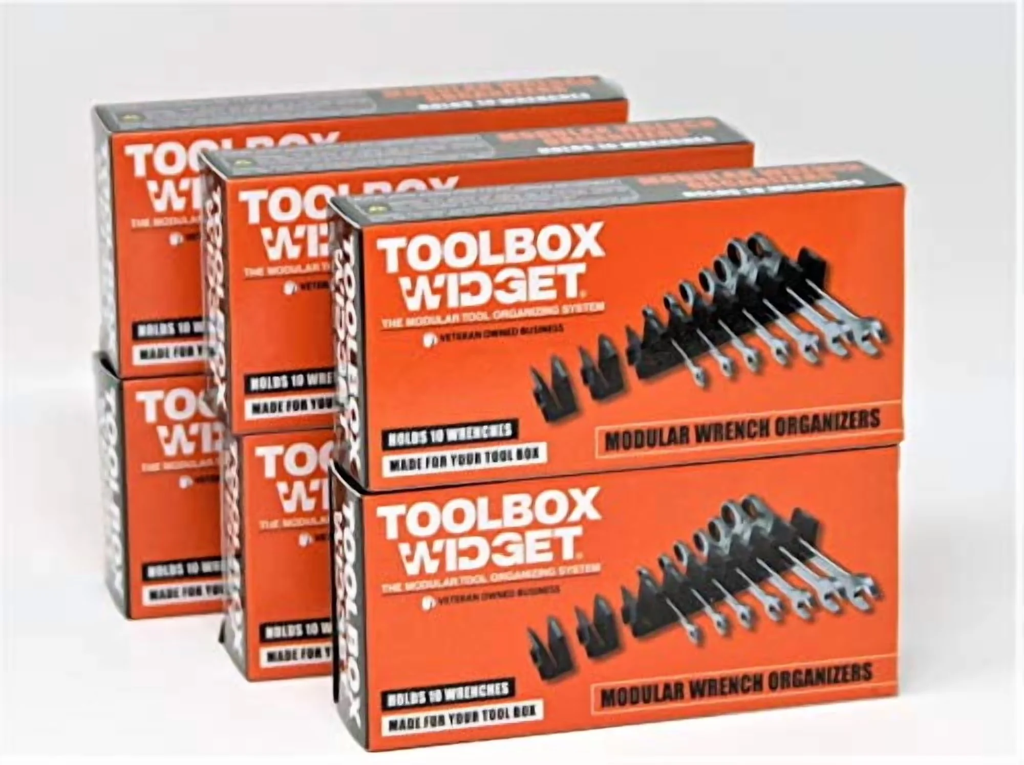 Toolstorage Modern with Storage, Modular Wrench Organizer - Orange Steel Model 5B17C5