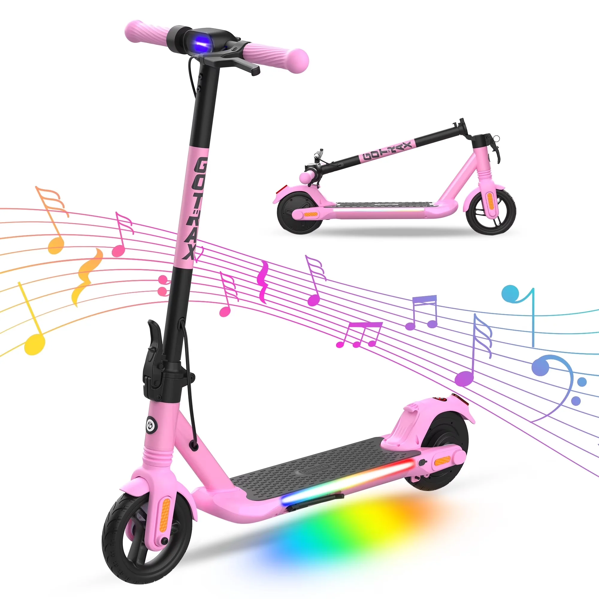 Versatile Scooter with 150W, Foldable, Portable - Pink Aluminum Alloy 6-12 Model 9831E3