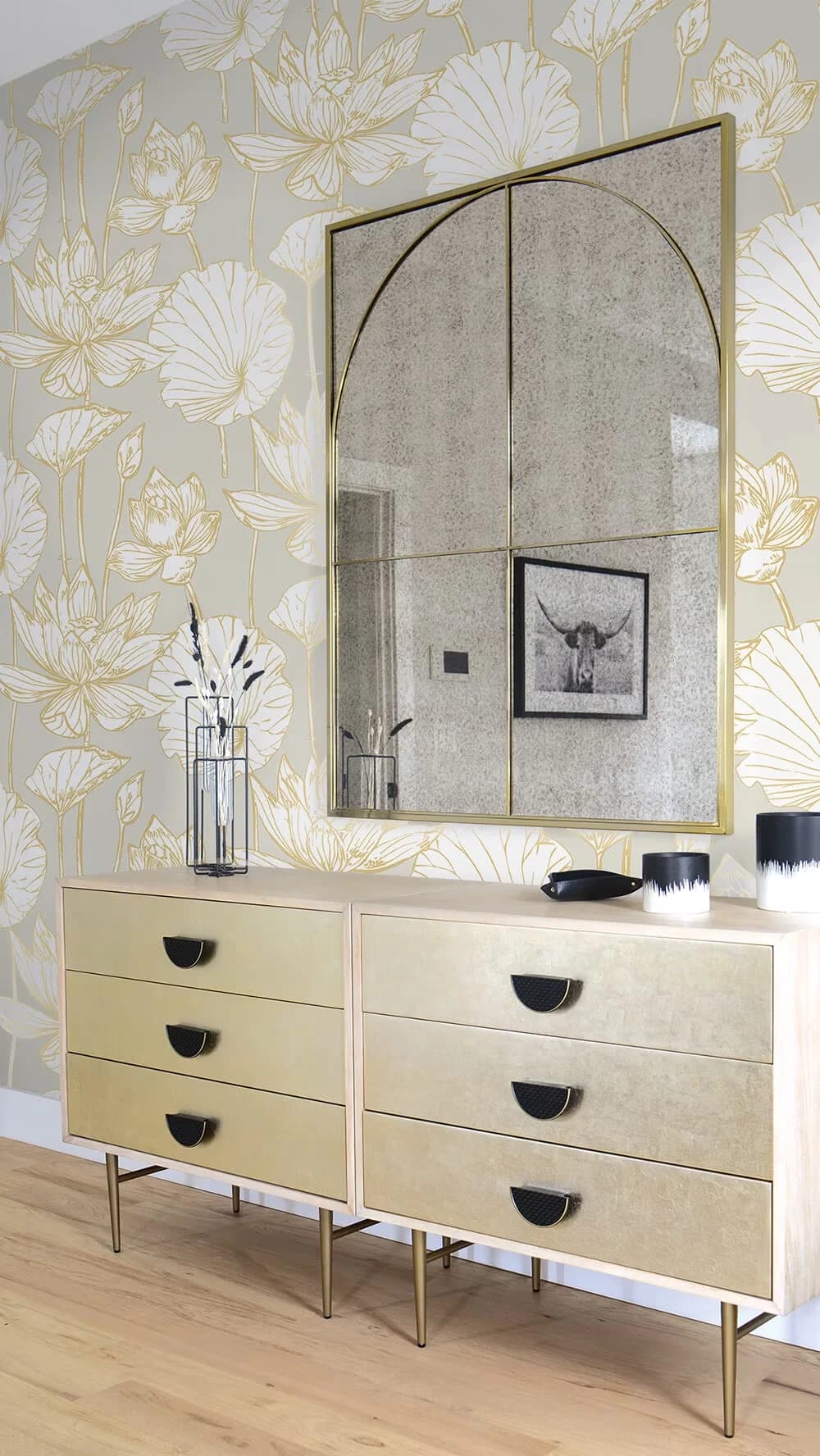 Durable Wallpaper with Removable, 20.5 in. W x 18 ft. L Roll - Vinyl Silver Model F6AB9F