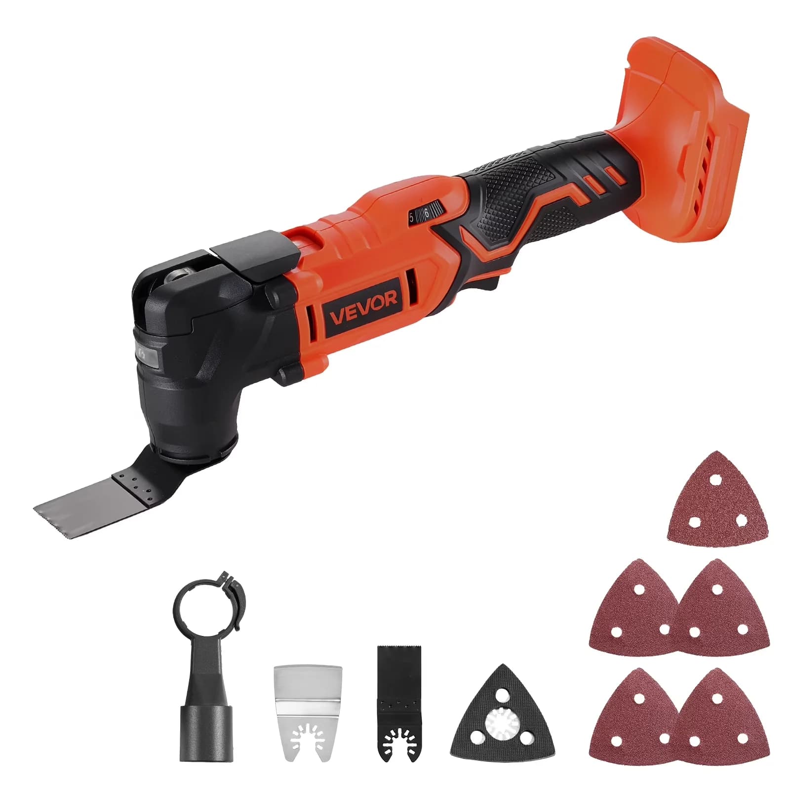 Woodworking Efficient with Battery, LED, Cordless Oscillating Tool - Red Model D54562