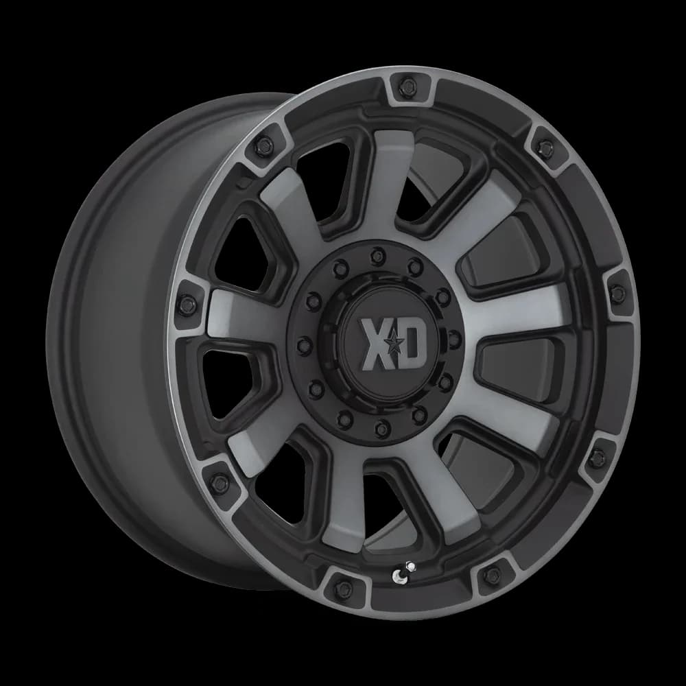 Versatile Wheels And Rim with Gray Tint Finish - Aluminum Black - Rustic Charm Model 6570EC