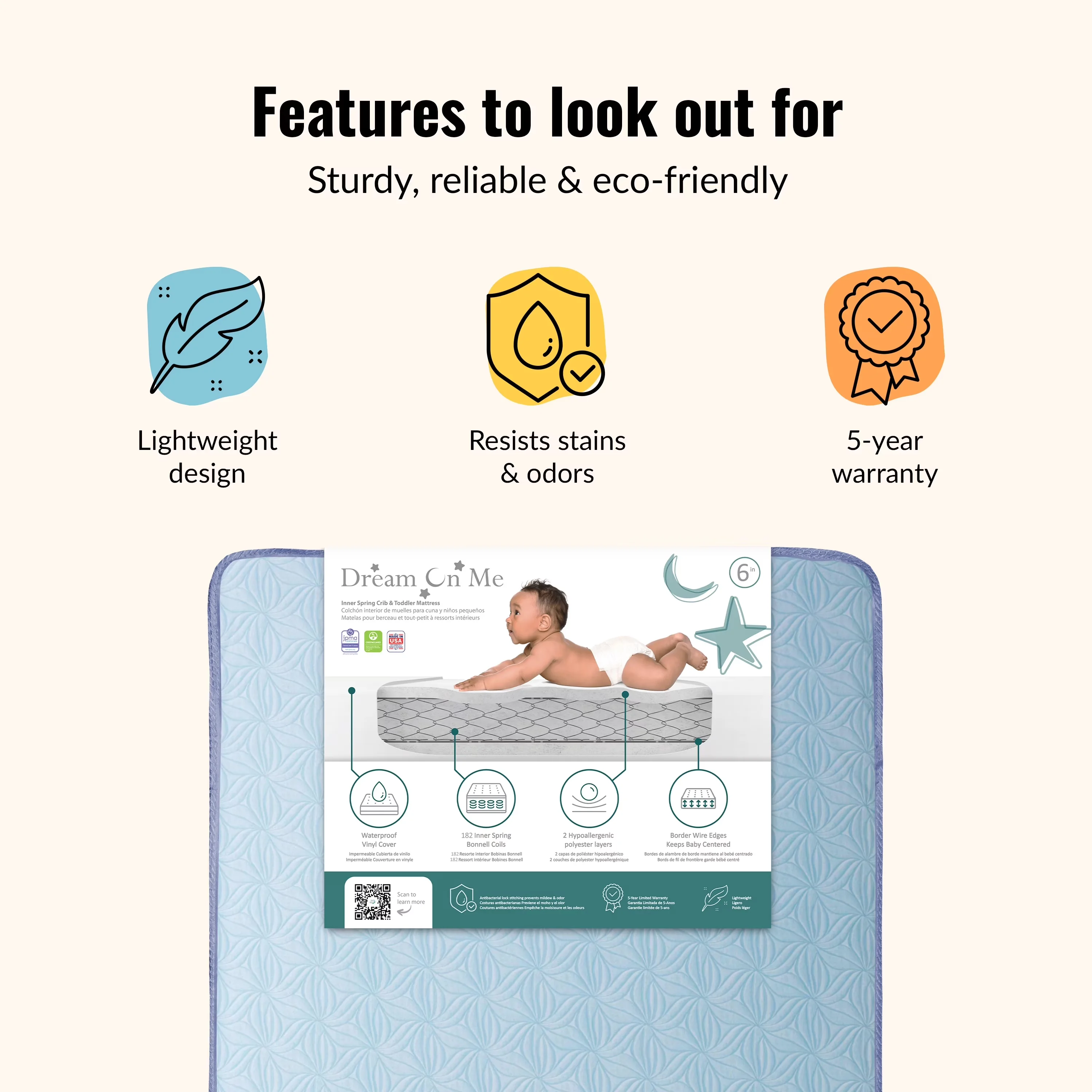 Efficient Mattresses Accessory with Waterproof, Wipe clean with mild soap and warm water - Blue Vinyl Model E29E32