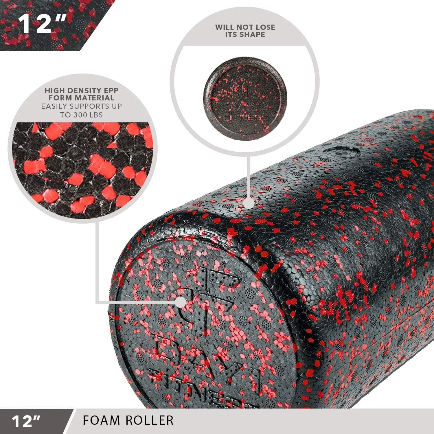 Innovative Home Gym with Water-Resistant, Speckled Red - Red Epp Foam, Foam Model 77B73F