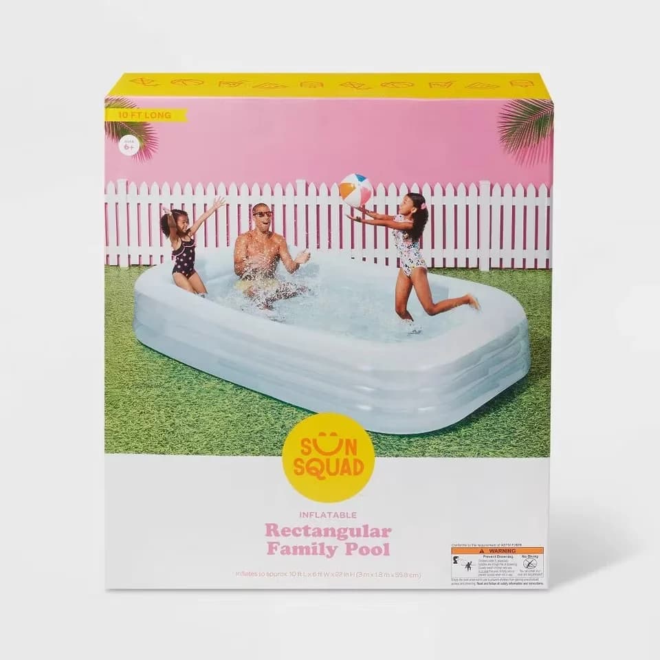 Inflatable Pool Modern with Puncture Resistant, Suggested Age: 6 Years and Up - Blue Model 30A5E0