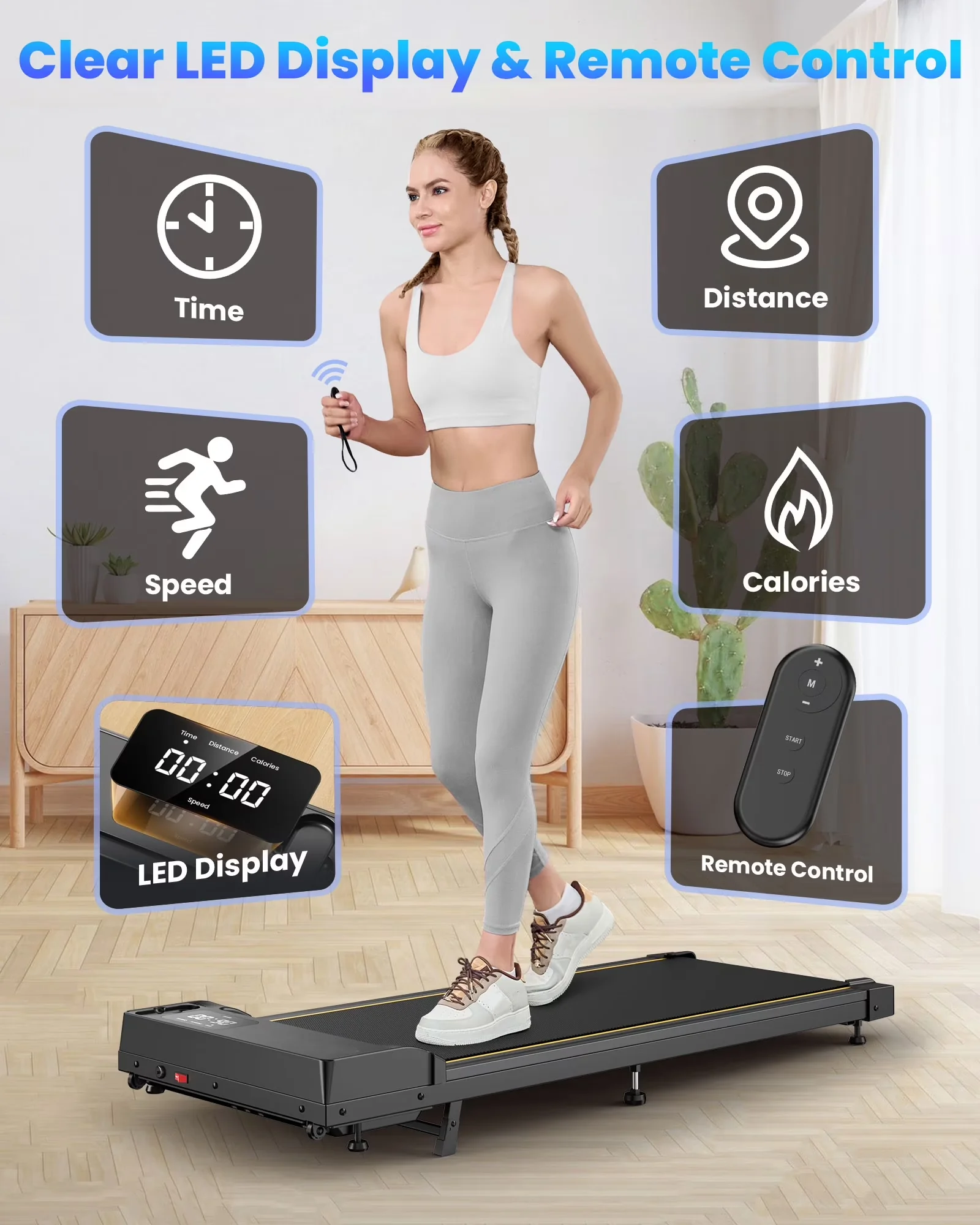 Versatile Home Gym with LED, Digital Display, Portable for Home Office - Model 3E5C0B
