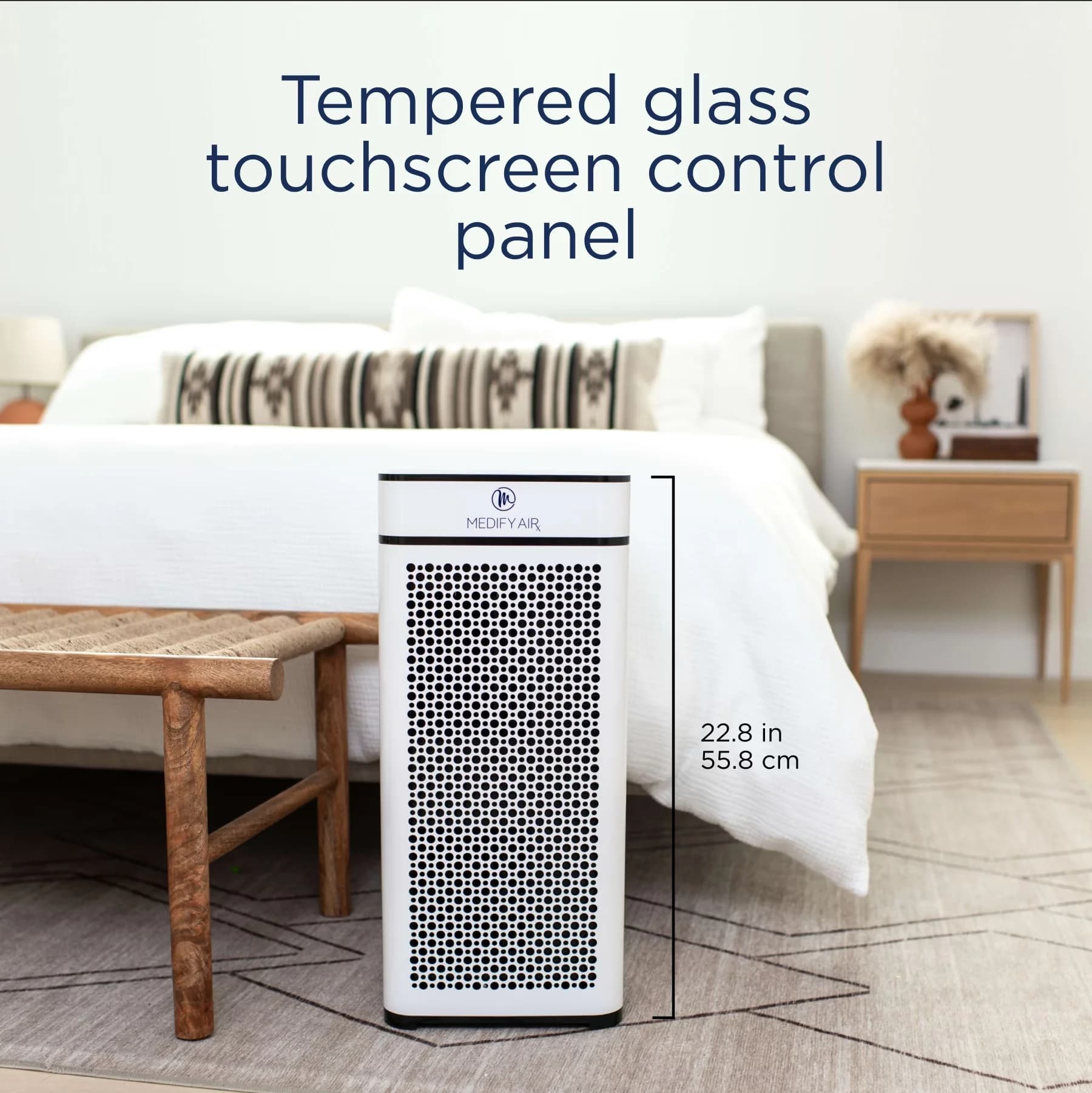 Compact Air Purifier with White MA-40 - H13 - Quality Construction Model FBFFCC