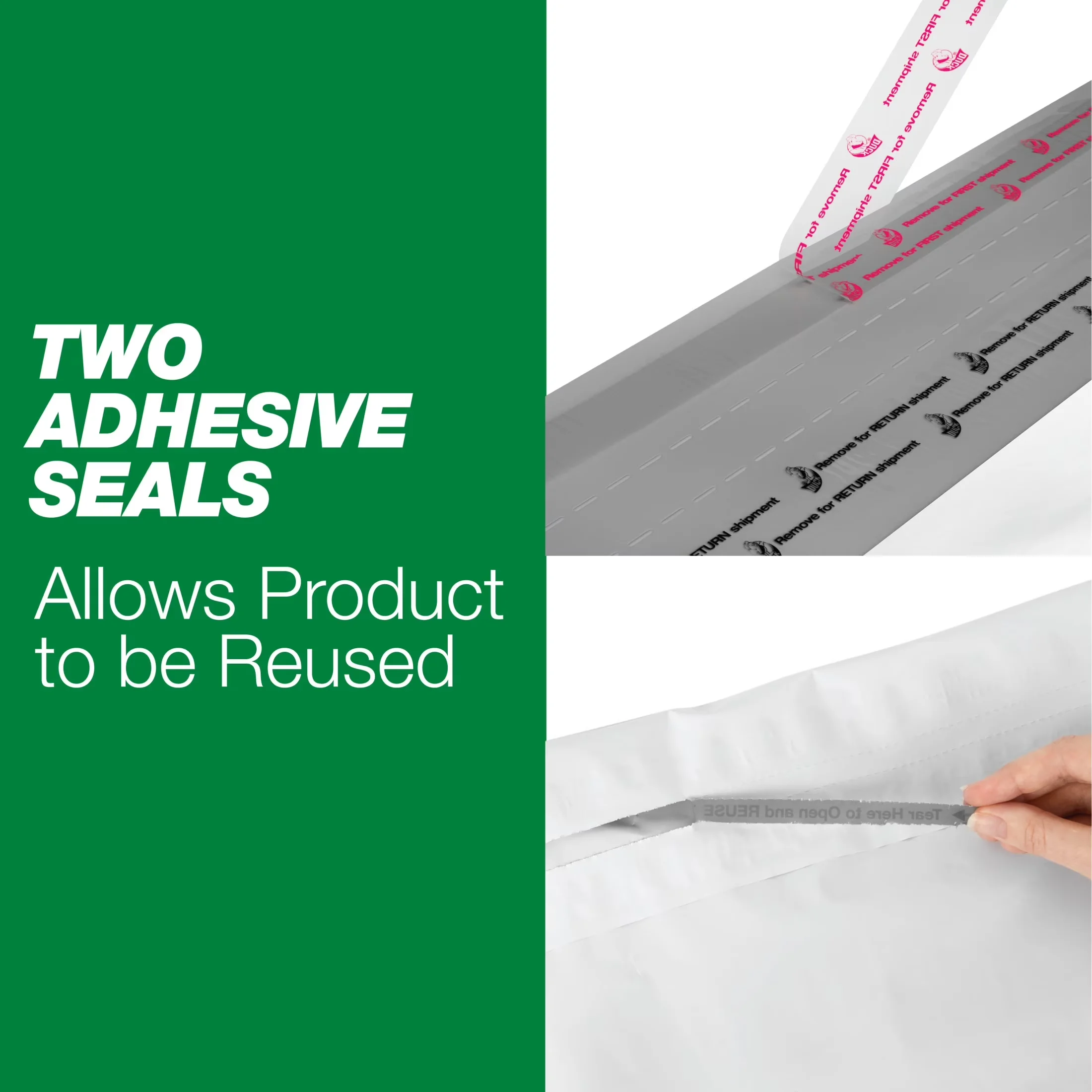 Moving Quality with Lightweight mailer for low-cost shipping, Water- and tear-resistant poly material - White Polyethylene Model 239BD2