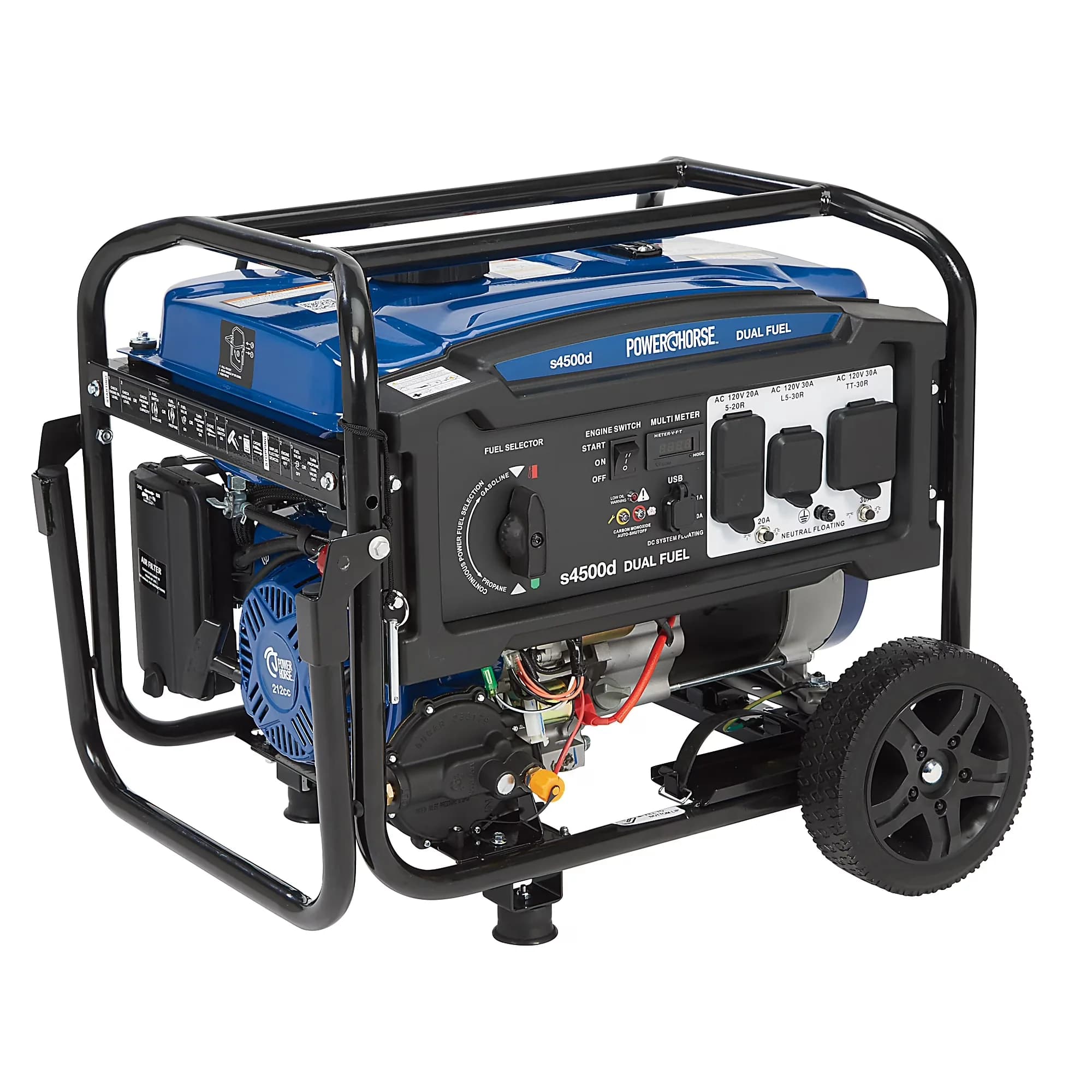 Stylish Generator with 4500W, 4500 Watts, Portable Dual Fuel - Low Maintenance Model 1F1C4A