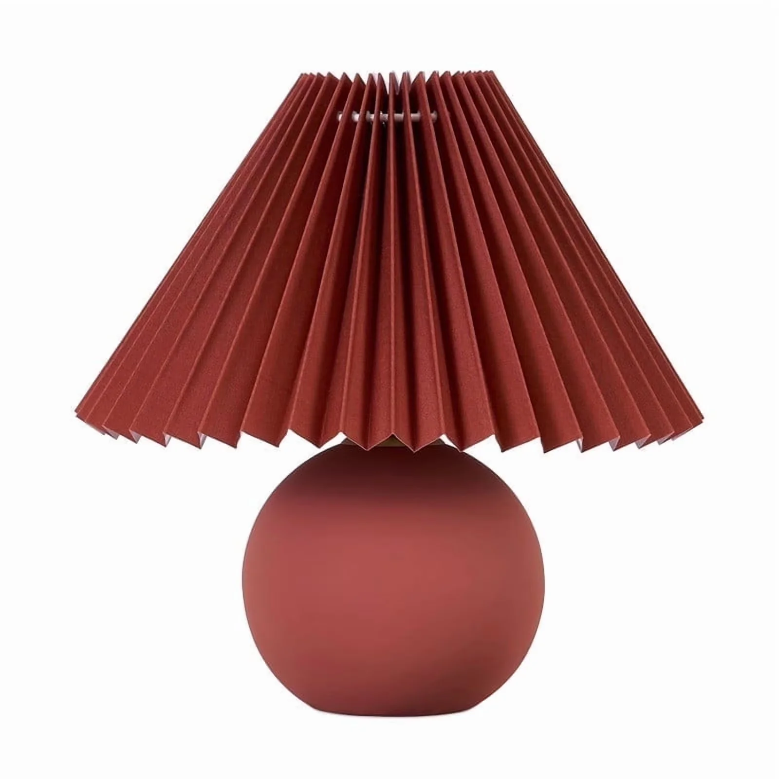 Essential Table Lamp with LED, Eclectic, Serena 10" Ceramic LED - Red Ceramic Model CCD72E