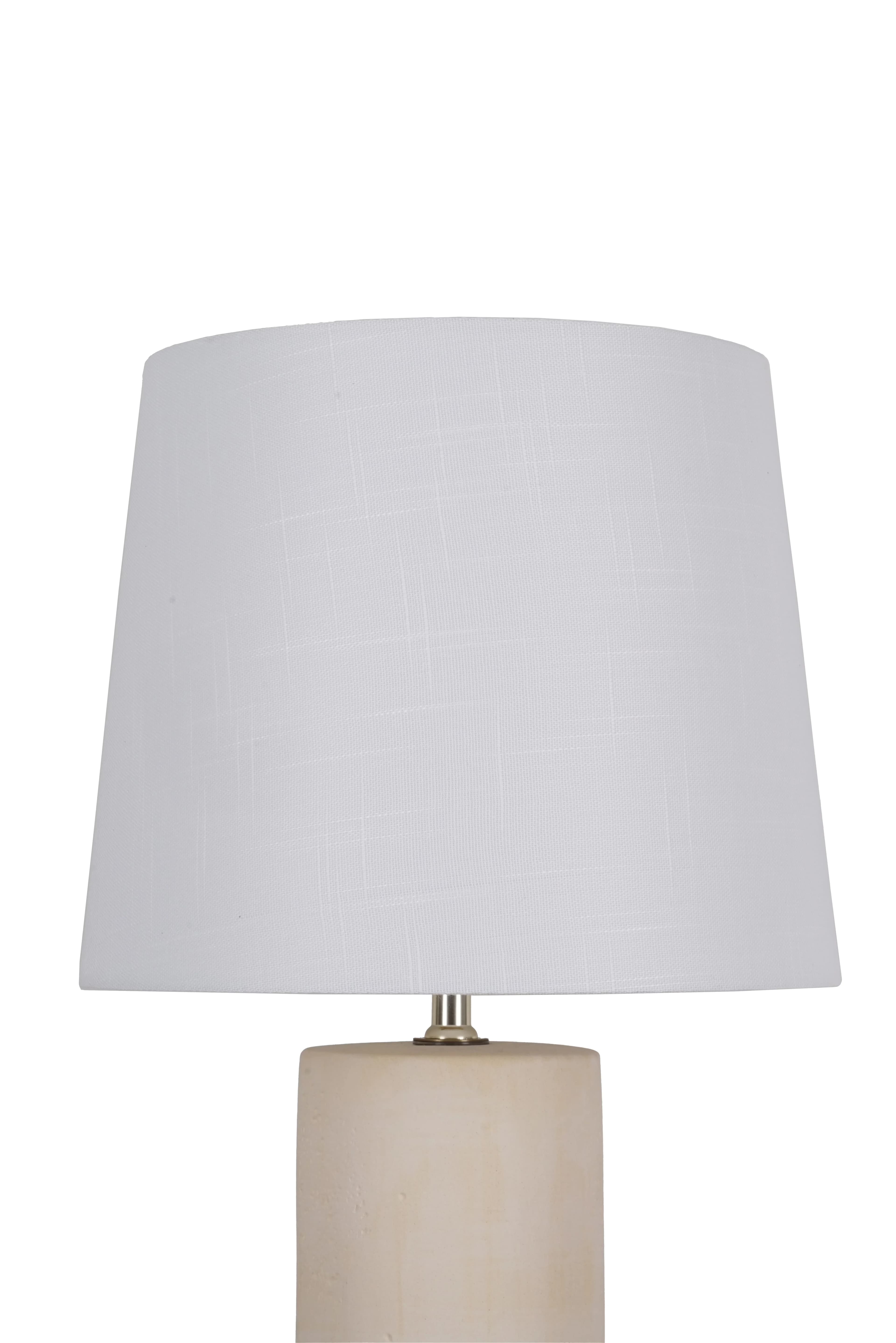Sleek Table Lamp with Incandescent, Transitional, Standard Lamps - Ceramic White Model 1FB16D