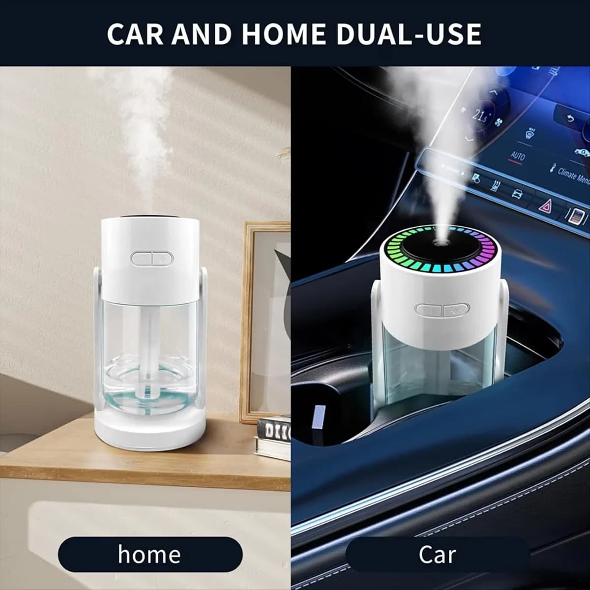 Humidifier Premium with Automatic Shut-Off, Starry Sky Projection, USB Personal Desktop - White Model 3CB39C