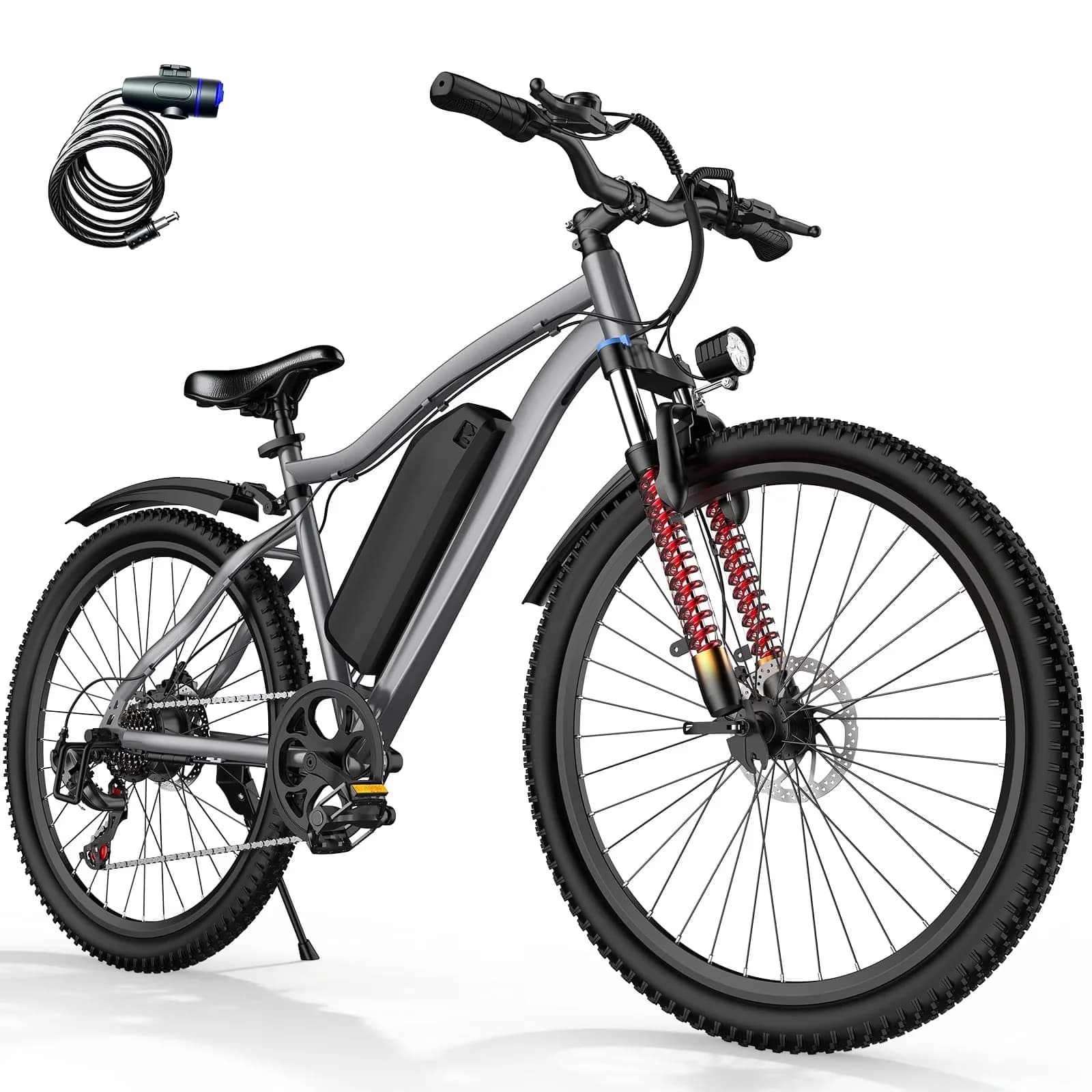 Classic Electric Bike with 720W, Adjustable Seat Height, Adjustable Speed - Gray Model 830D26