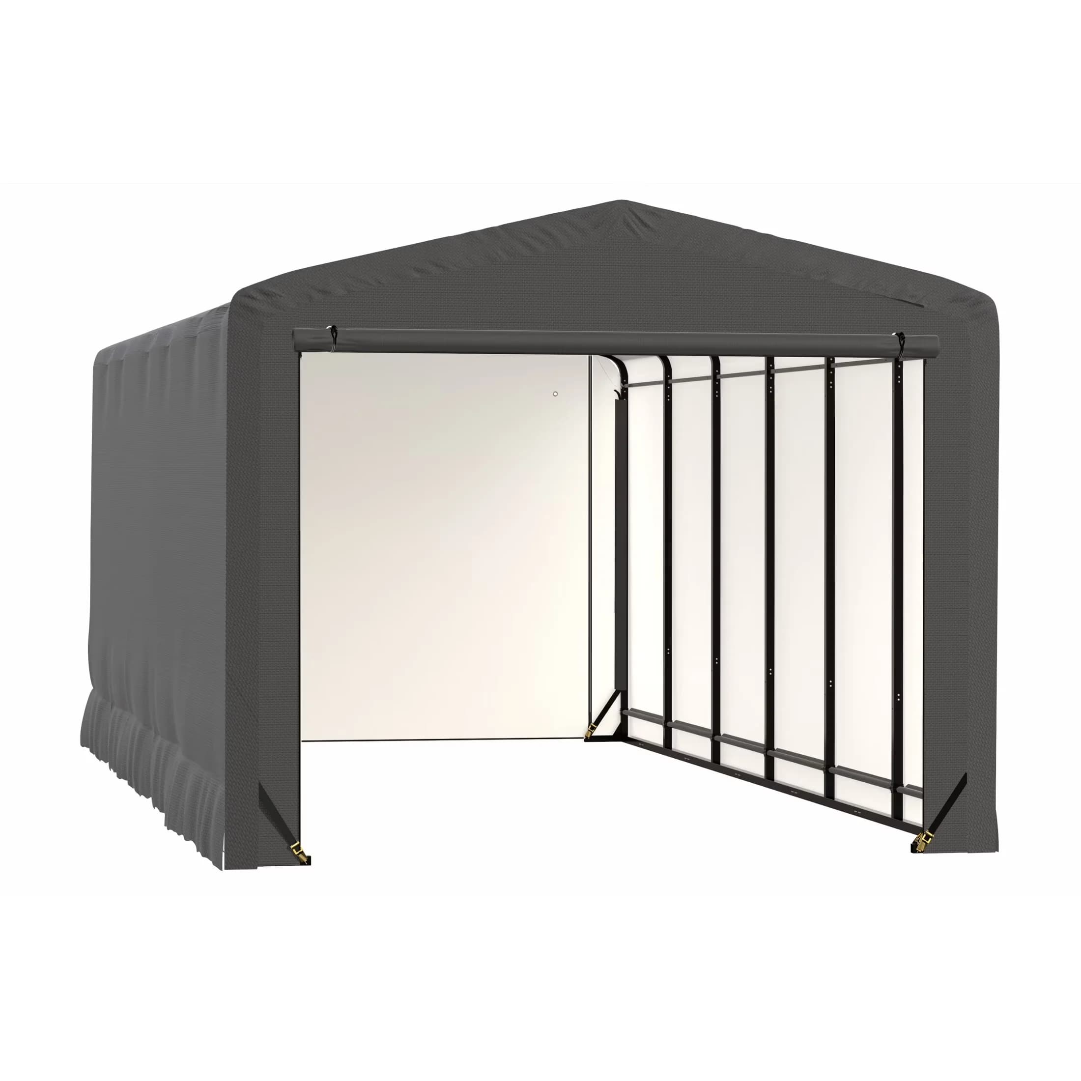 Classic Shed with Water-Resistant, Grey - Steel Gray 12X27X10 - Universal Fit Model 48D684
