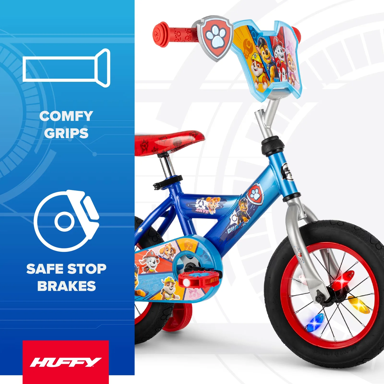 Compact Kids Bike with Adjustable Seat, Youth, Boy's - Blue Patrol - Universal Fit Model 450250
