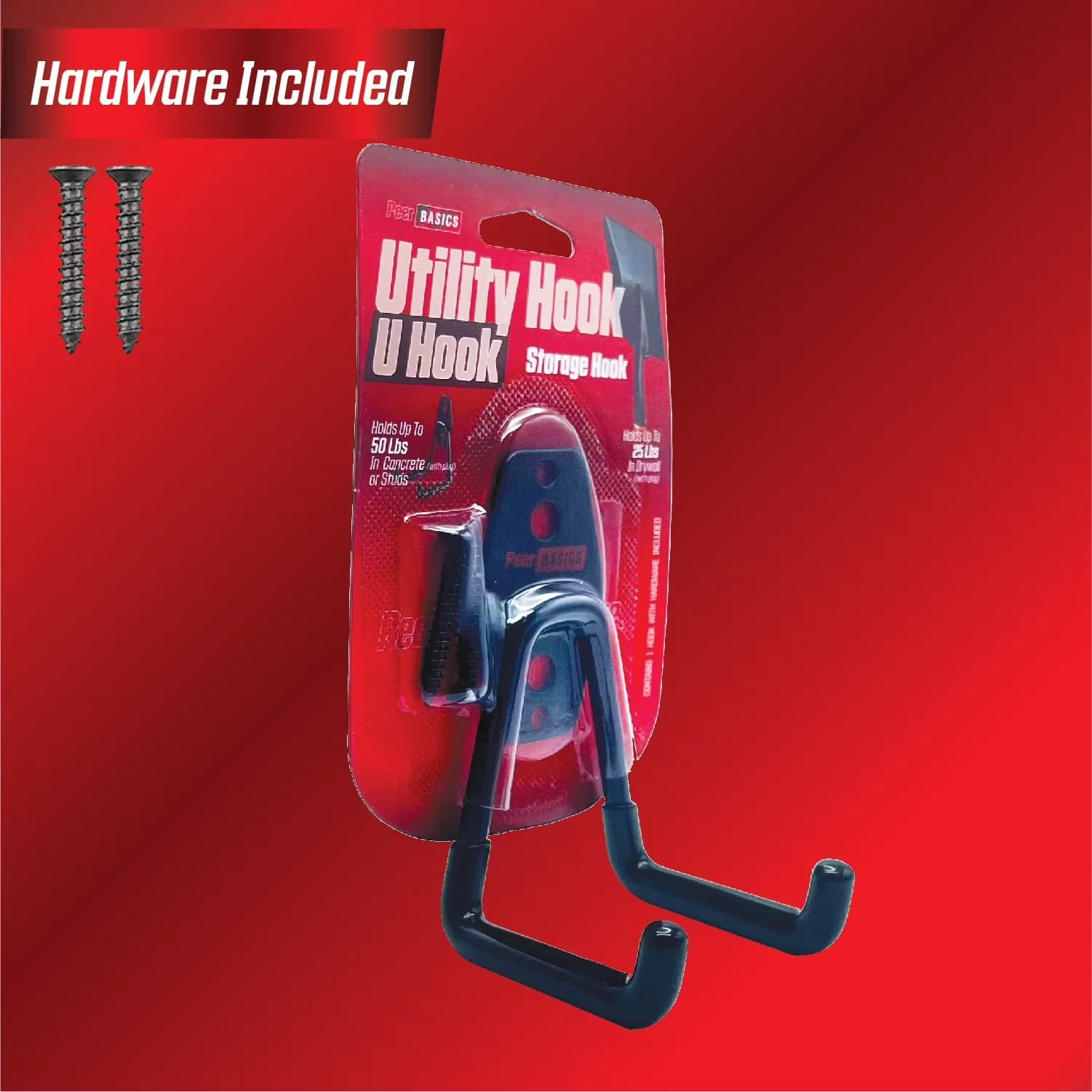 Fastener Quality with Easy Installation, Black, Metal - Metal 3" Hook for Daily Use Model 2C4EAA