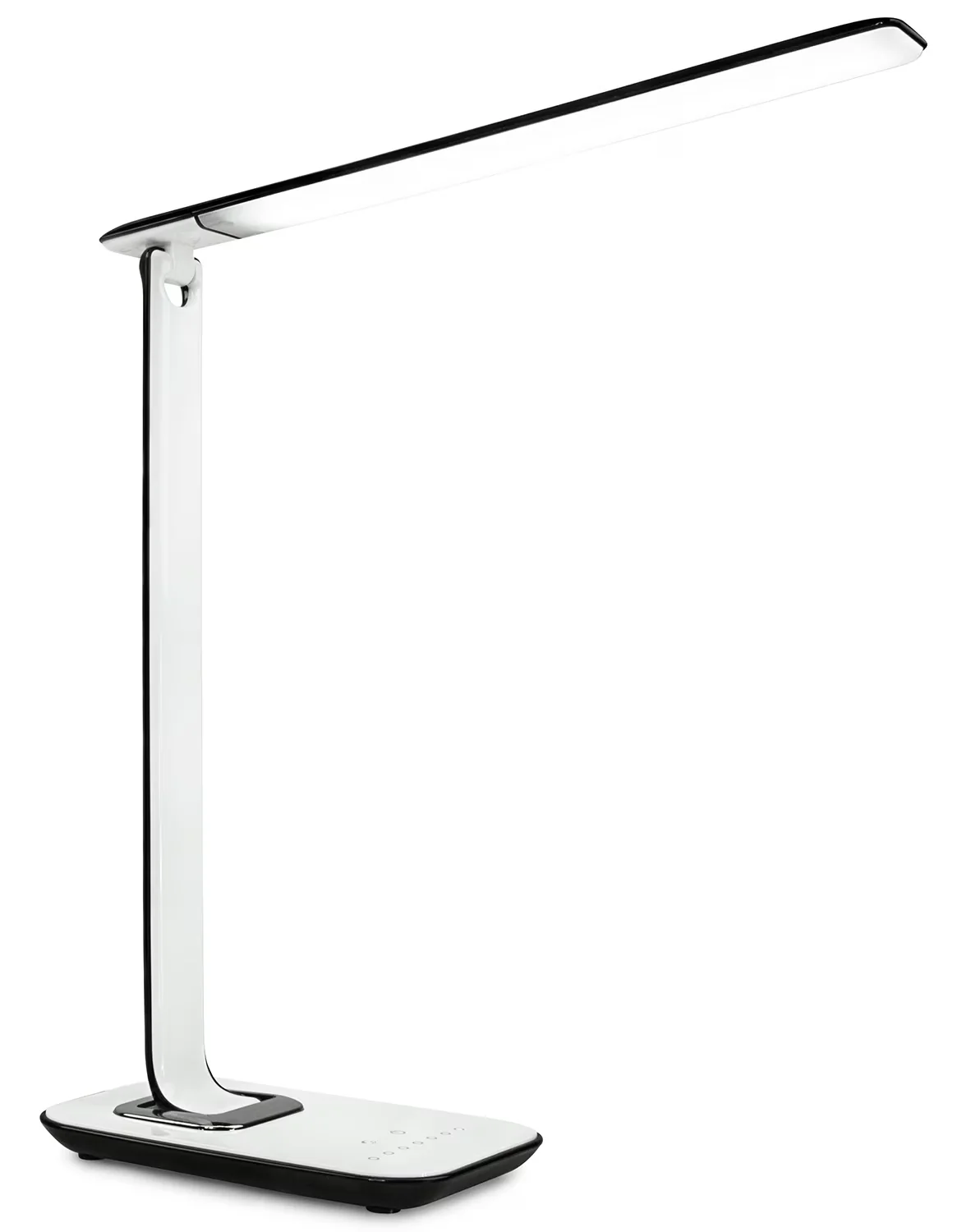 Innovative Desk Lamp with LED, Adjustable Head - Plastic & Glass Orange Model 9F186B