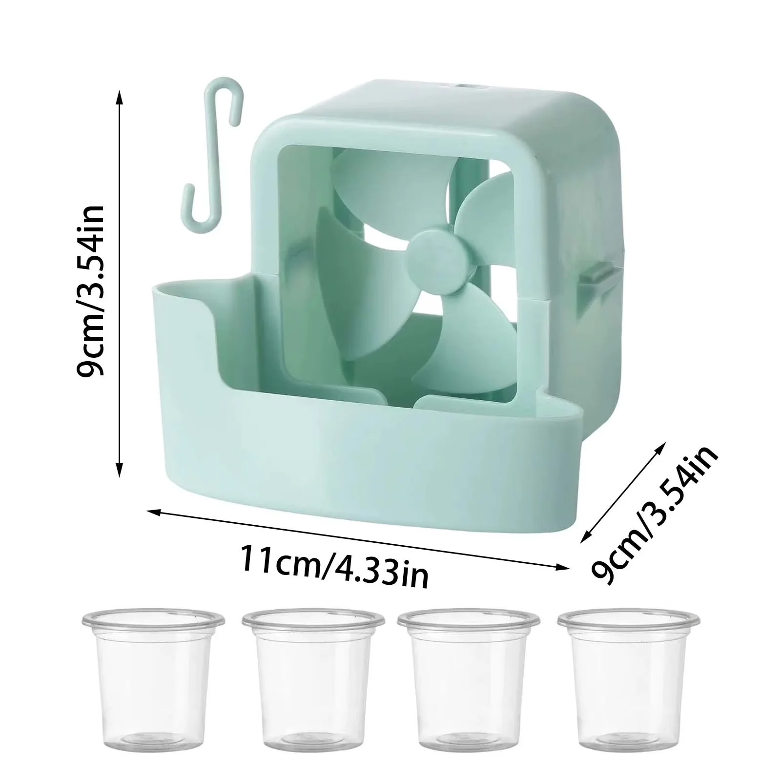 Fans In Cooling Sleek with Oscillating, Ice Box - Plastic for Office, Dorm Model 2B369B