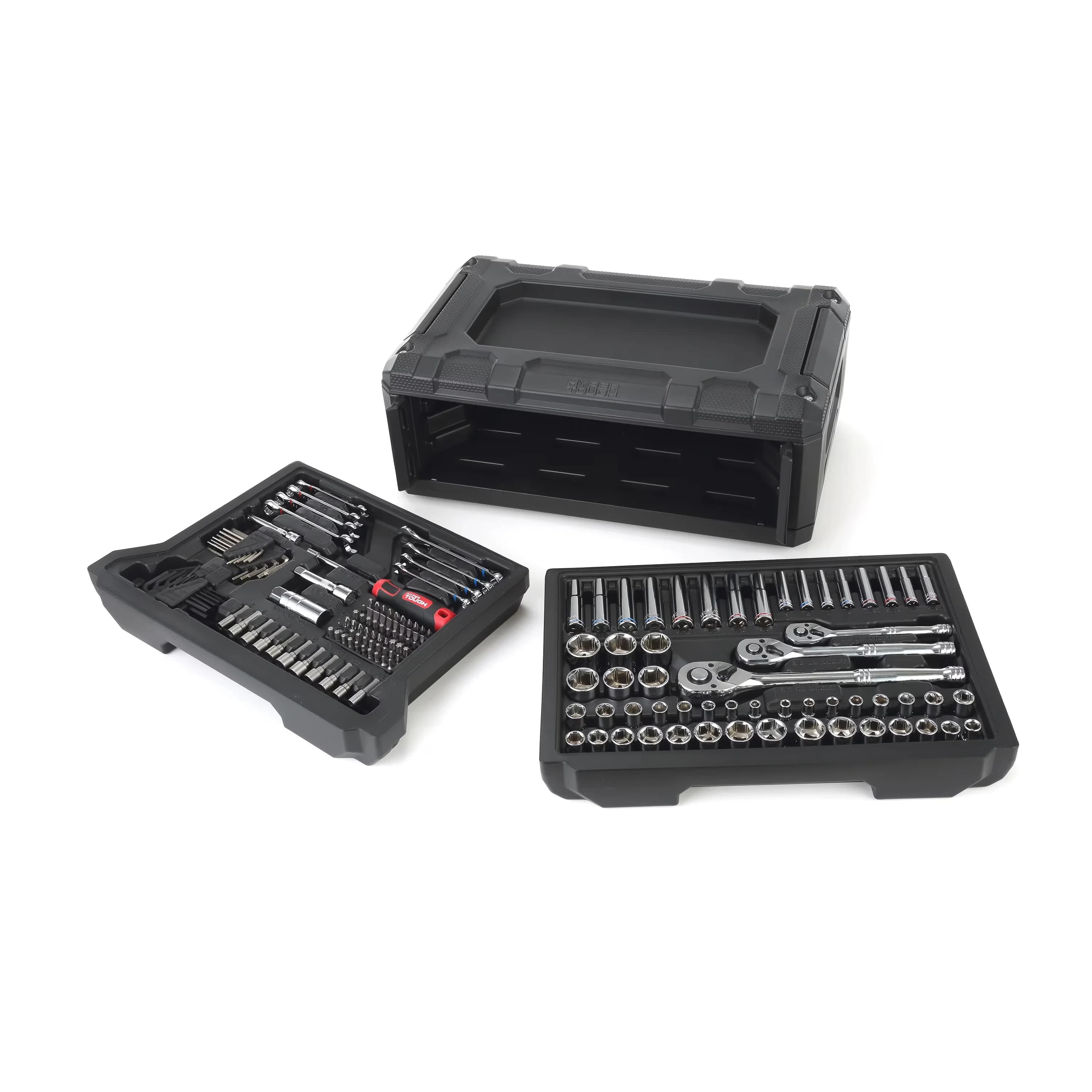 Hand Tool Set Stylish with Handheld, 170-Piece 1/4, 3/8 and 1/2-inch Drive Mechanics - Black Cr-V Model 865069