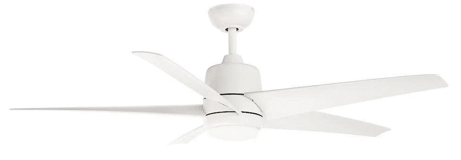 Ceiling Fan Premium with LED, Remote Controlled, Dimmable - Acrylonitrile Butadiene Styrene, Plastic White Model 56D2F4