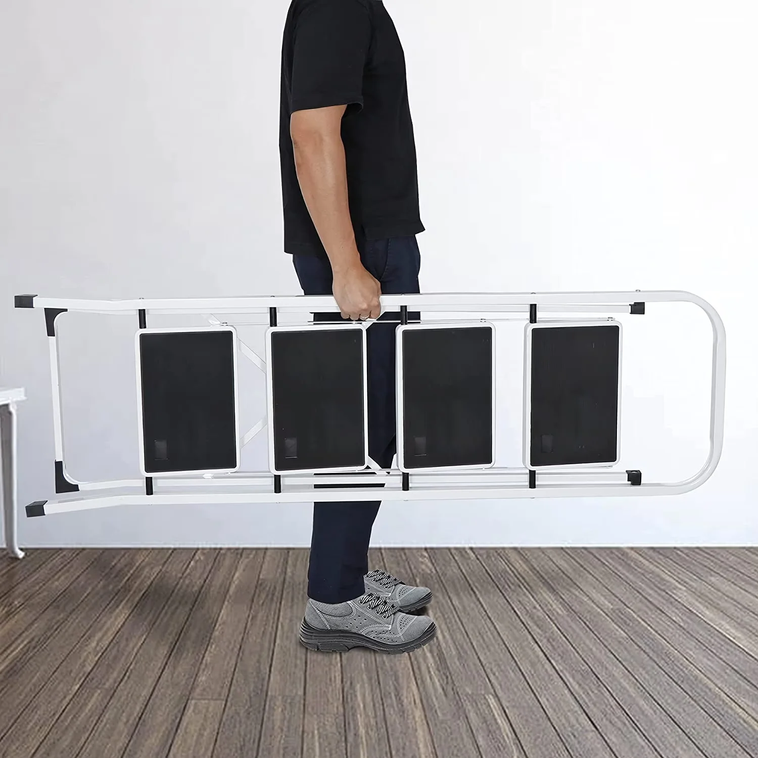 Ladders And Step Stool Reliable with 4 Ladder Folding - Q195 Steel White Model 62335A