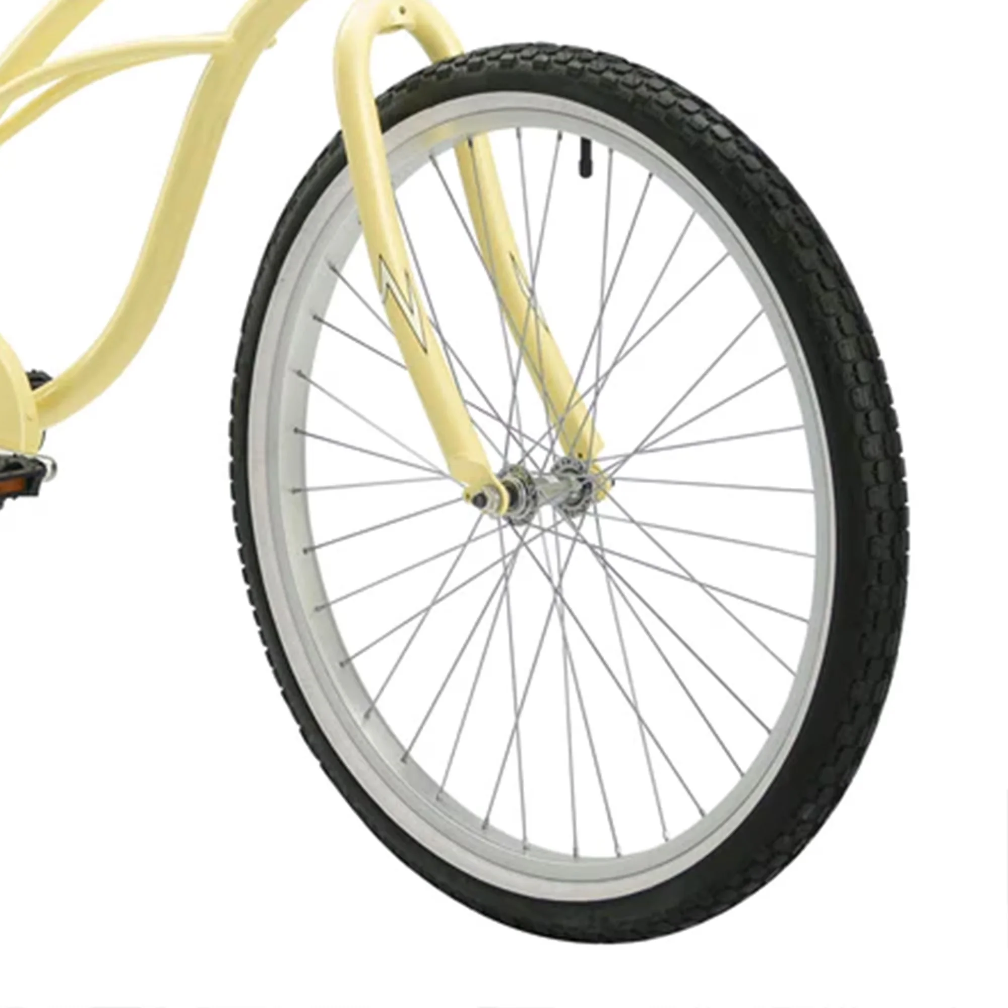 Modern Cruiser Bike with Adjustable Seat, Wheel measures 26? x 2.125?, 15-inch Bike Frame - White Model EEA5A3