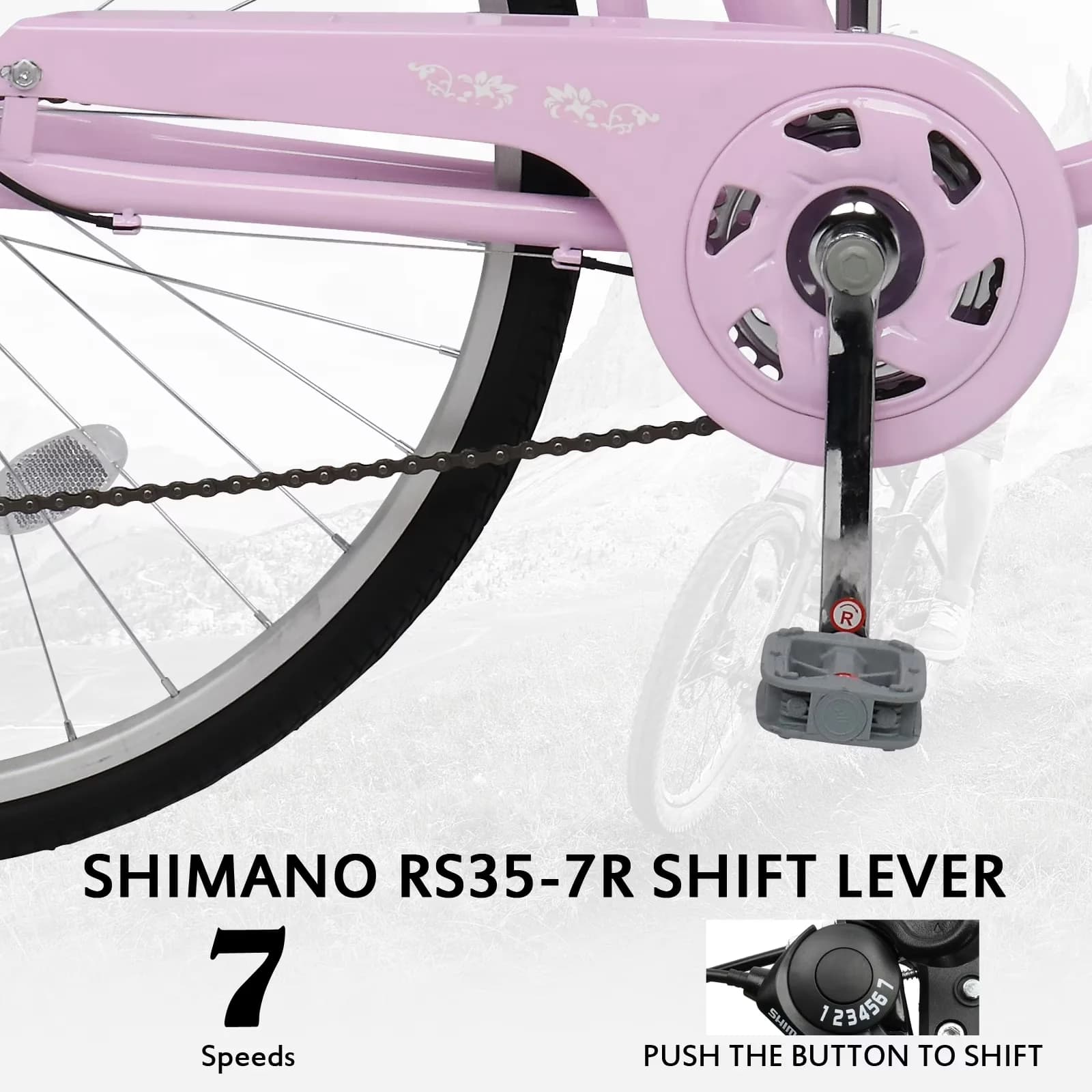 Quality Cruiser Bike with Adjustable Seat, Pink, 26in Urban Commuter City - Pink Model FDBDB3