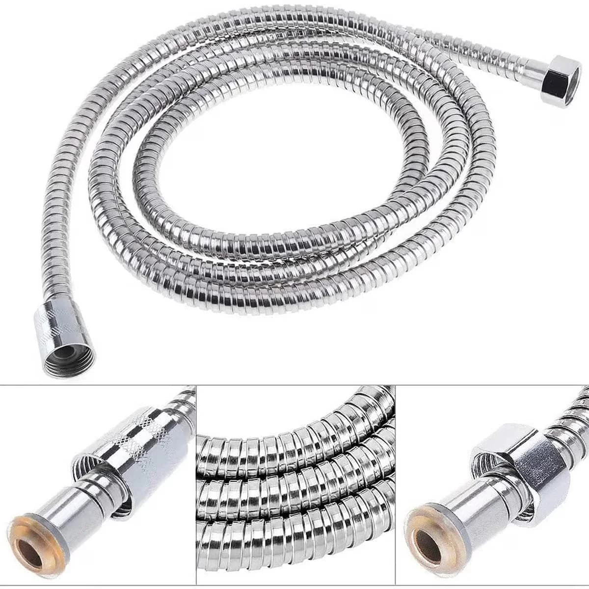 Quality Shower Head with 360 Degree Rotation, Flexible - Stainless Steel Model 4DDBFF
