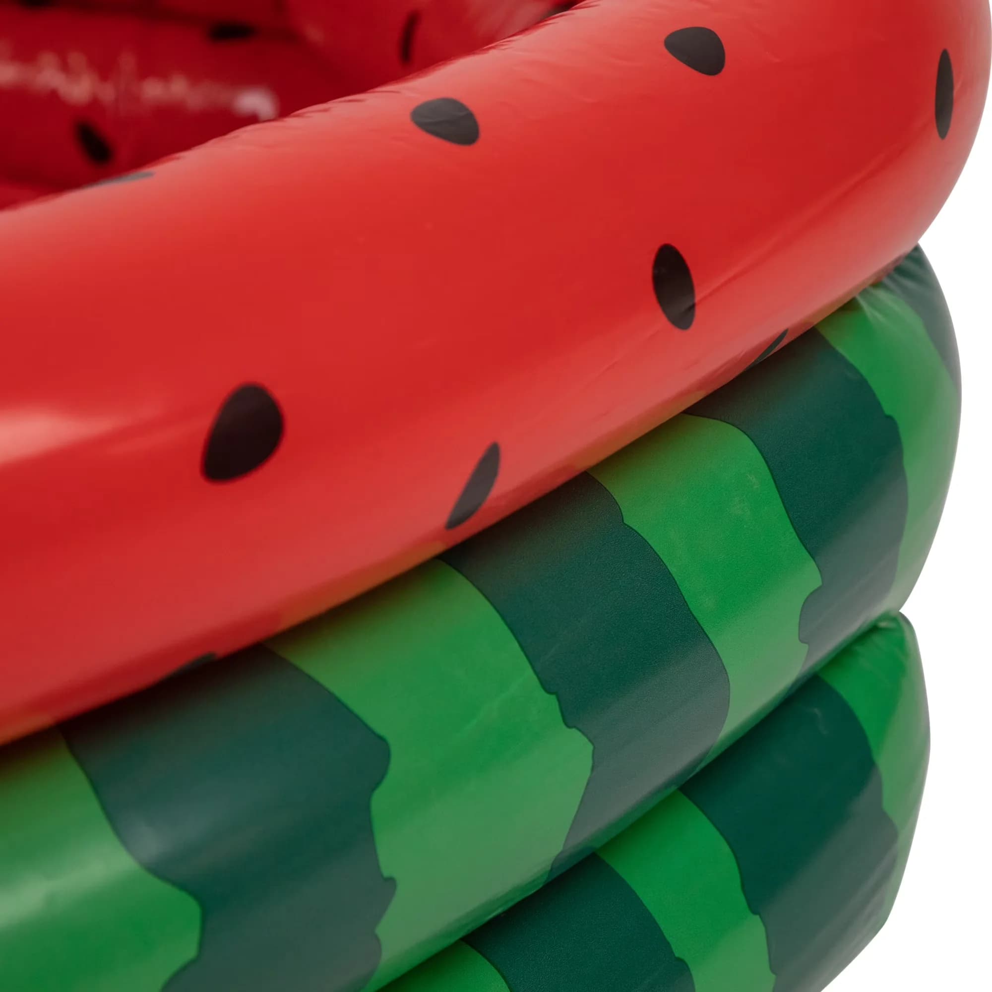 Reliable Inflatable Pool with 58 gallon water capacity, Round 3 Ring Watermelon Kiddie Swimming - Red Model A5FCCD