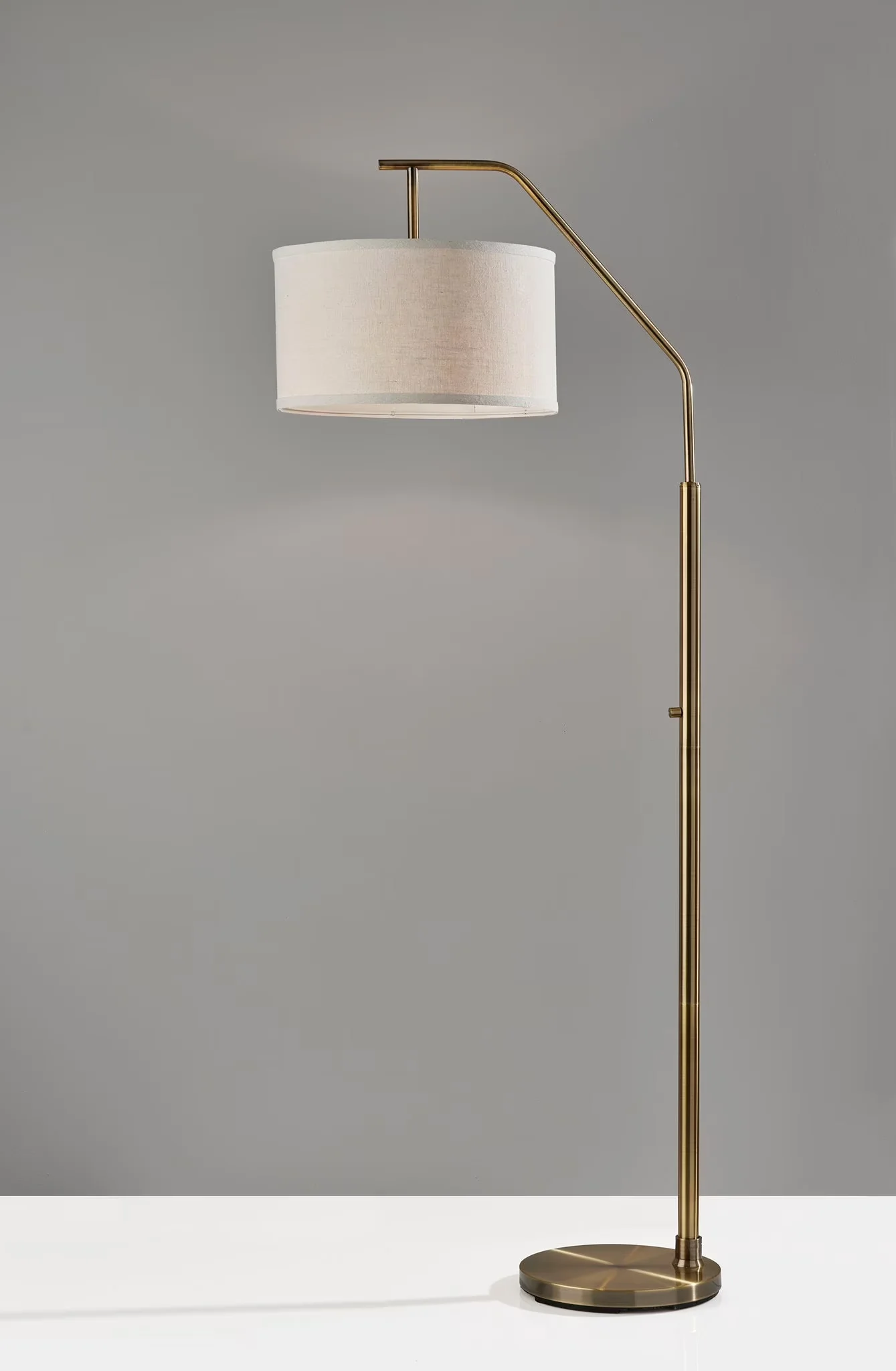 Versatile Floor Lamp with LED, Modern, Mid-Century - Metal:60% Fabric:30% Electrical Part:10% Brown Model 3A3EE9