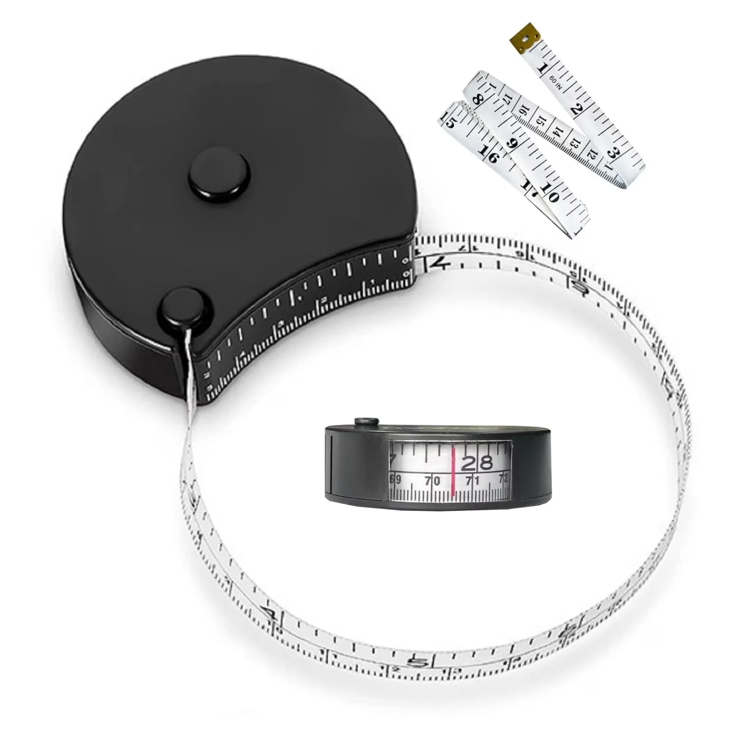 Modern Measuring Layout with Body Tape 60In/150cm Dual-Scale - Black 1 Model 5AD0D2