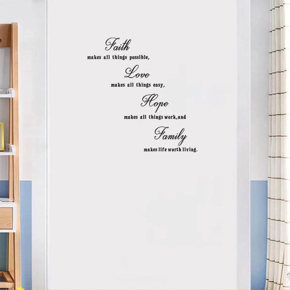 Stylish Wallpaper Wall Decals Wall Covering with Flexible, Removable DIY Saying Art Sticker - Black Pvc for Living Room, Bedroom Model C85787