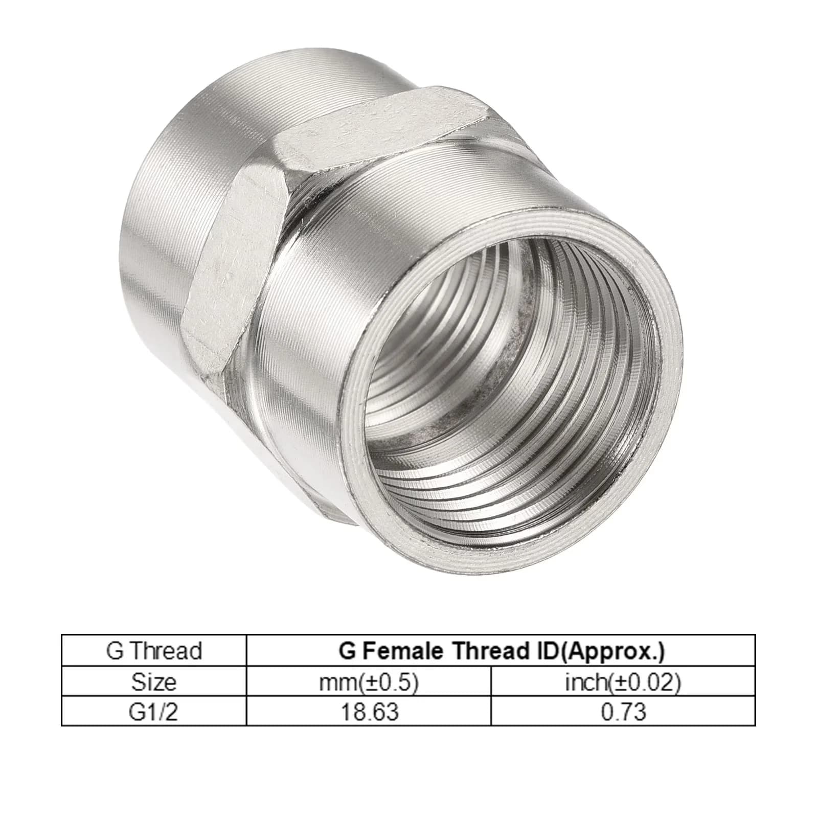 Modern Plumbing with Fitting Shape: Straight, Material: 201 Stainless Steel, Thread Size: G1/2 Female to Female - Stainless Steel... Model D7BD67