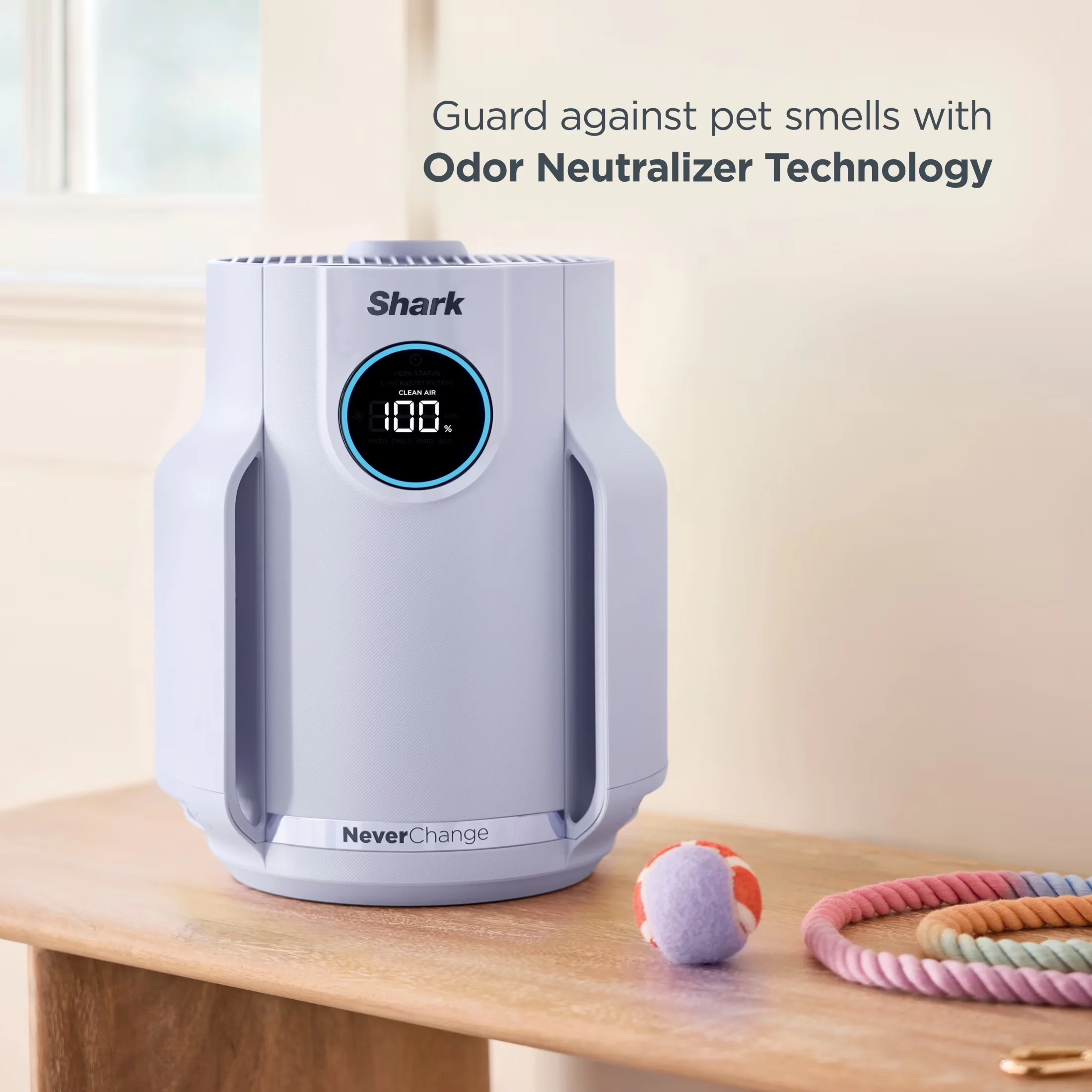 Quality Air Purifier with and Smoke, Captures Pollutants, 5-Year HEPA-Exceeding Filter - Purple Model E2E1D3