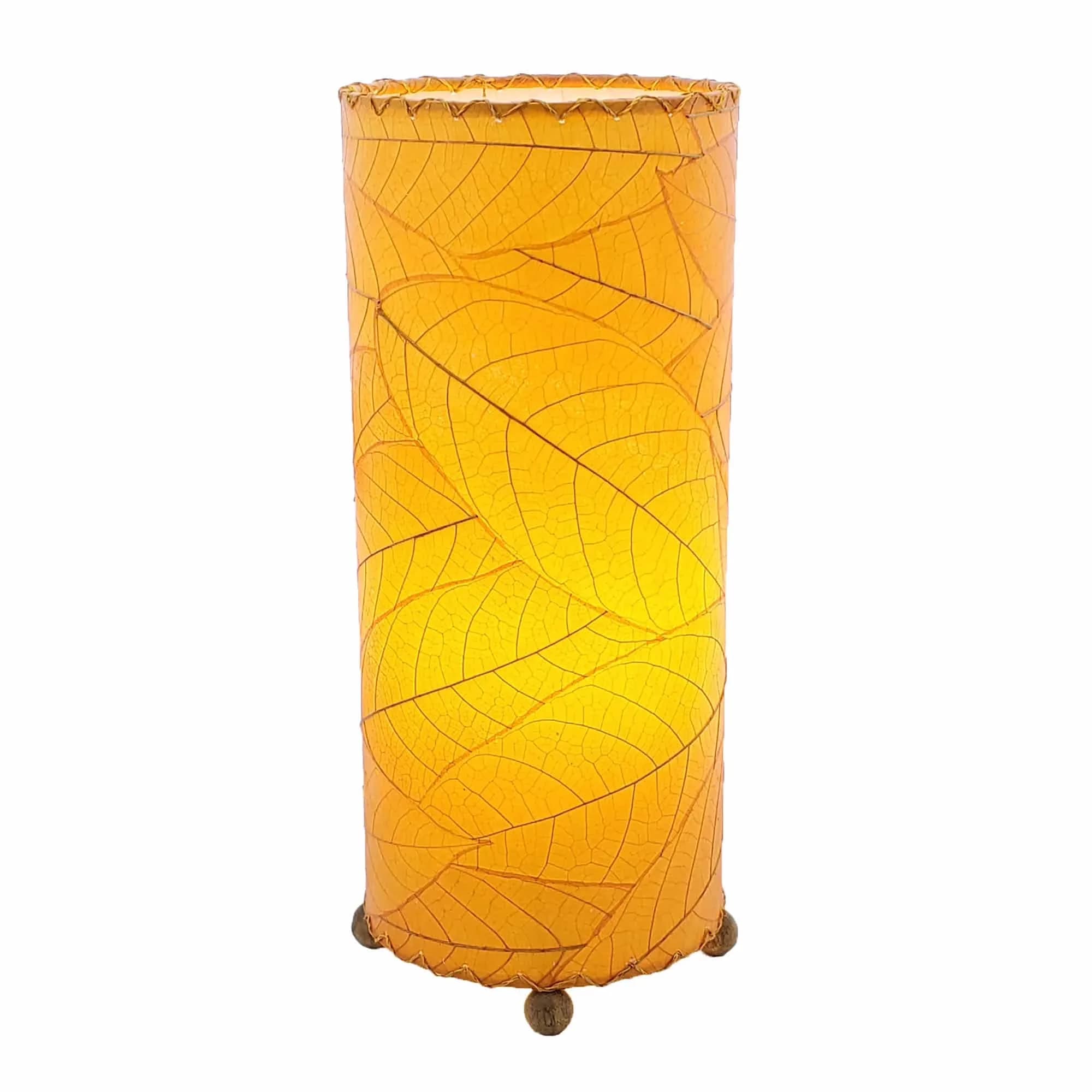 Efficient Table Lamp with LED, Accent Lamps, Cocoa Leaf Cylinder - Metal Orange Model 3B698E