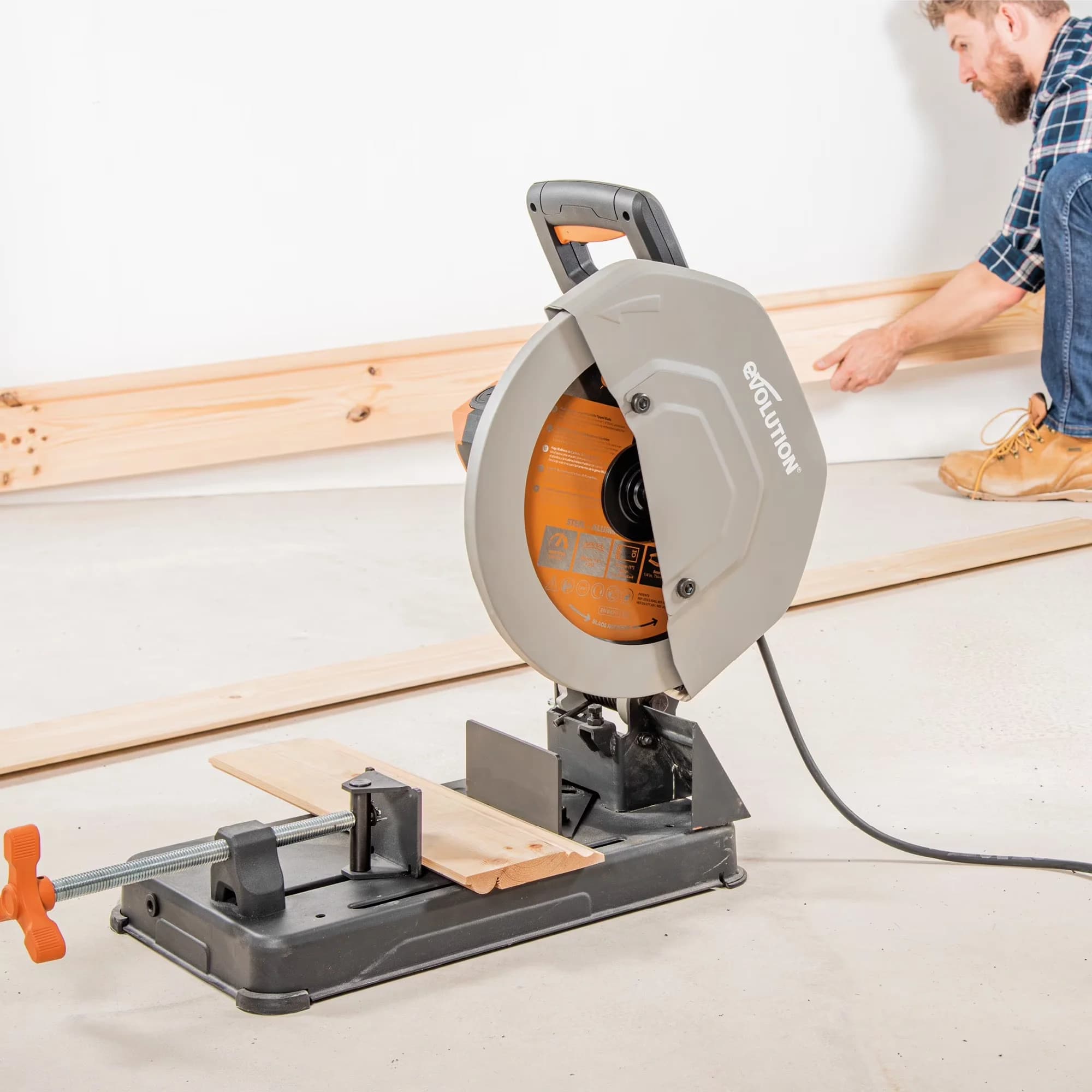 Innovative Power Saw with Tools 14" 15 Amp Multi-Material Chop - Orange Model B406EB