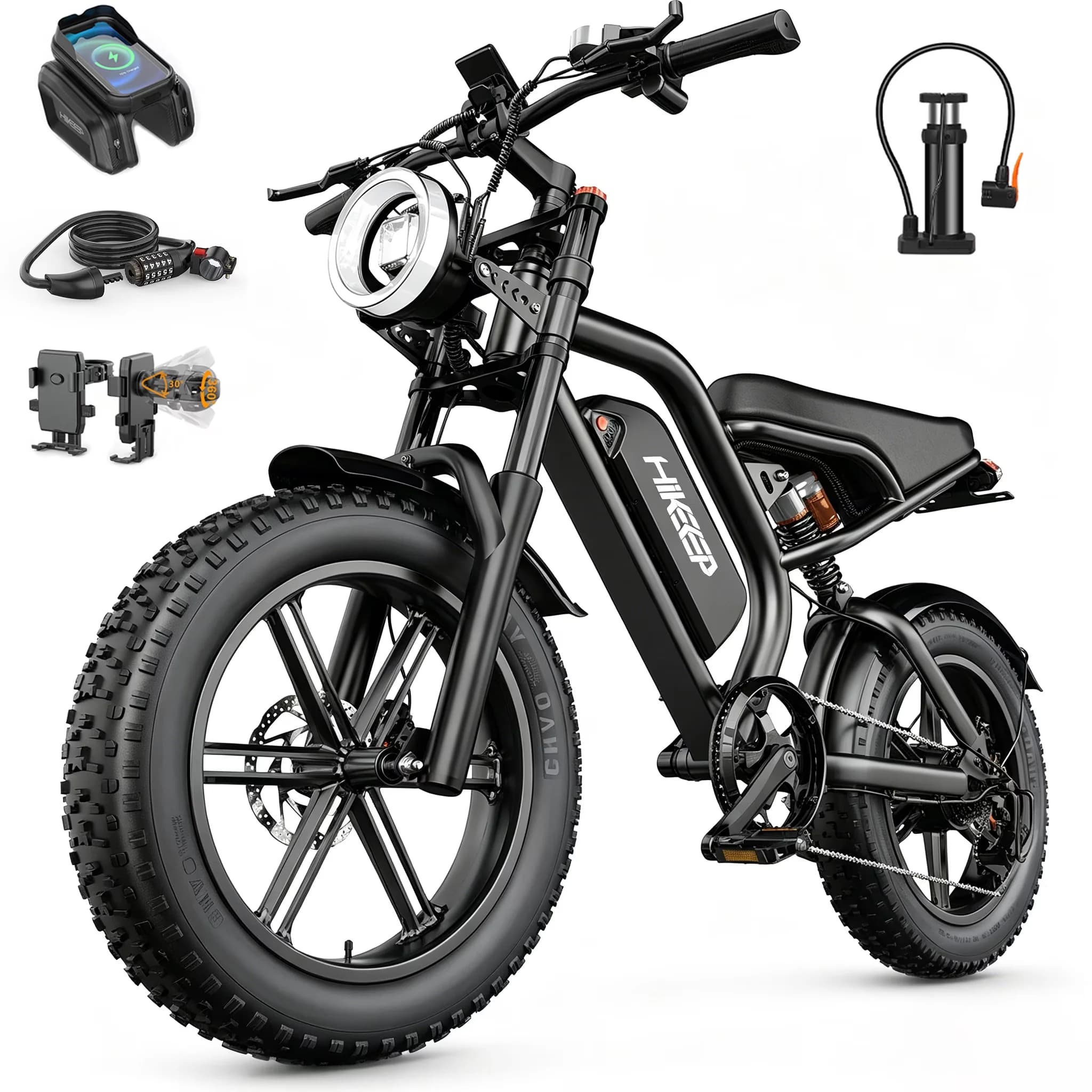 Classic Electric Bike with Battery, 1500W, 48V - Durable Build Model 28DDBE