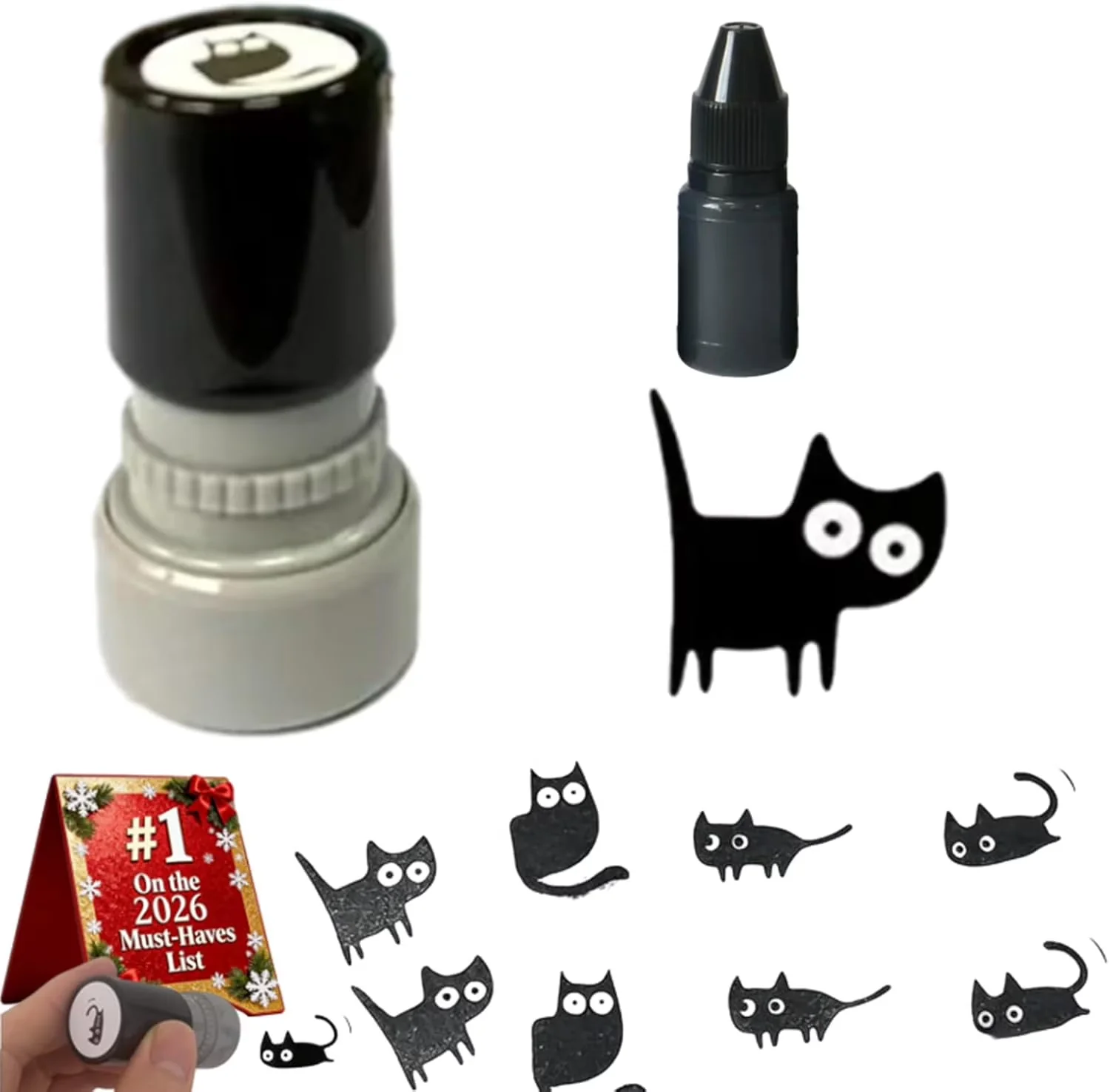 Innovative Moving with Cat Stamps Self Inking, Mini Kitten Stamp Set, Cat Pattern Stamp - Abs Model D7516E