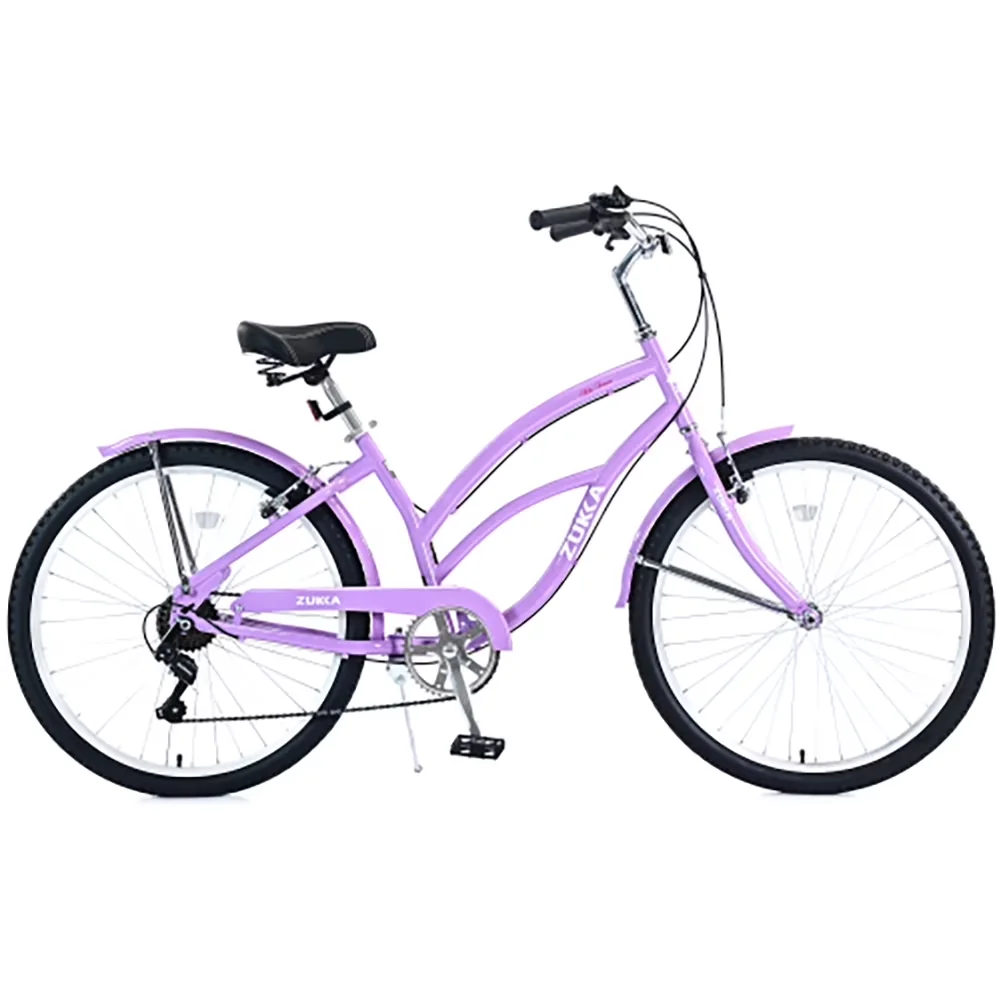Quality Cruiser Bike with Adjustable Seat - Silver 26 Inch for Home and Office Model 113DC0