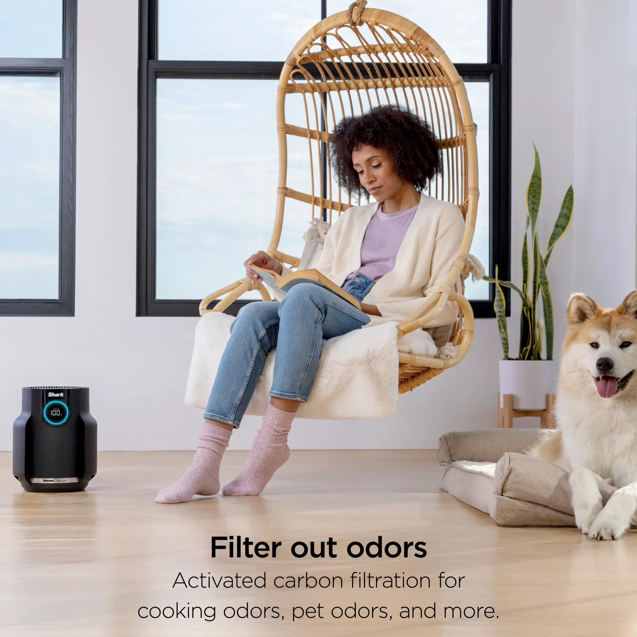 Reliable Air Purifier with Variable Speed, HP070 Black, 5-Year HEPA-Exceeding Filter - Model 46C64F